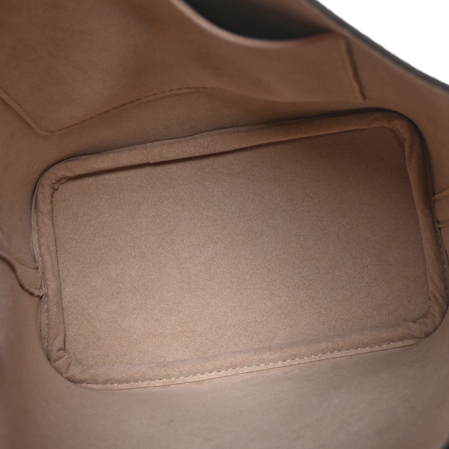 Grained Calfskin Lock and Walk Bucket Quartz