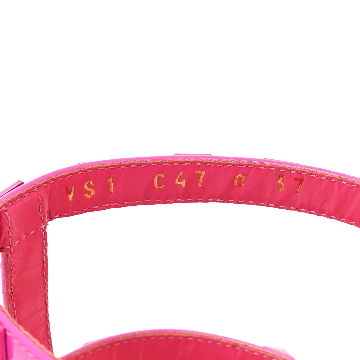 Patent Lacquered Monochrome Rockstud 60mm Caged Slide Sandals 37 Pink PP