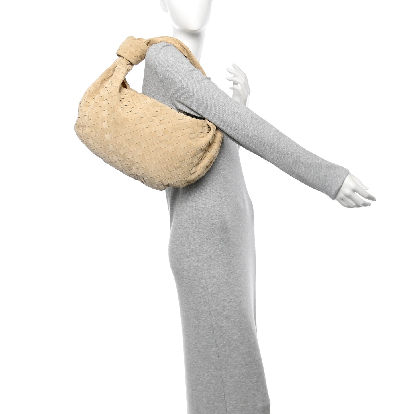 Suede Intrecciato Small Jodie Sand