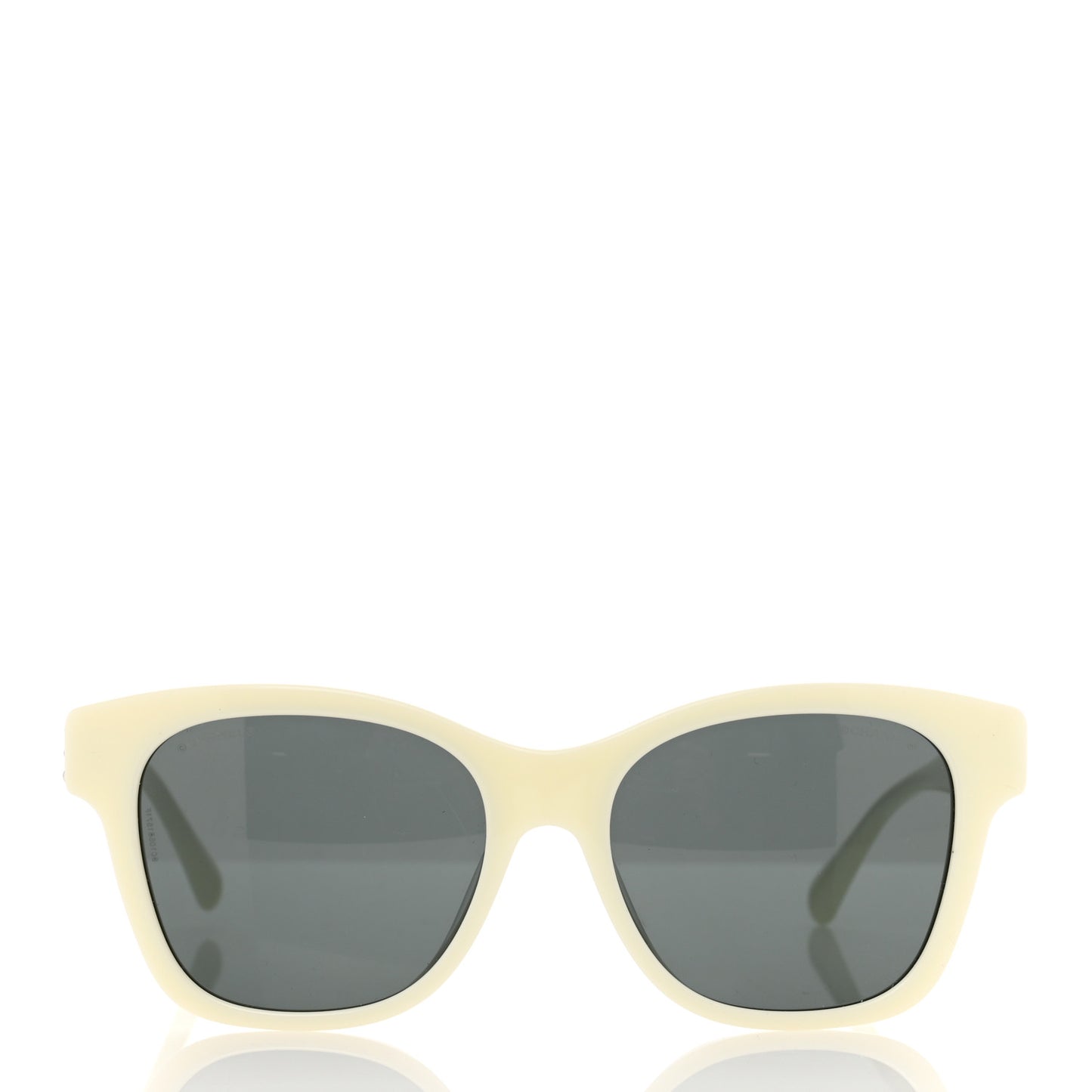 Acetate Pearl Square CC Sunglasses 5482 White