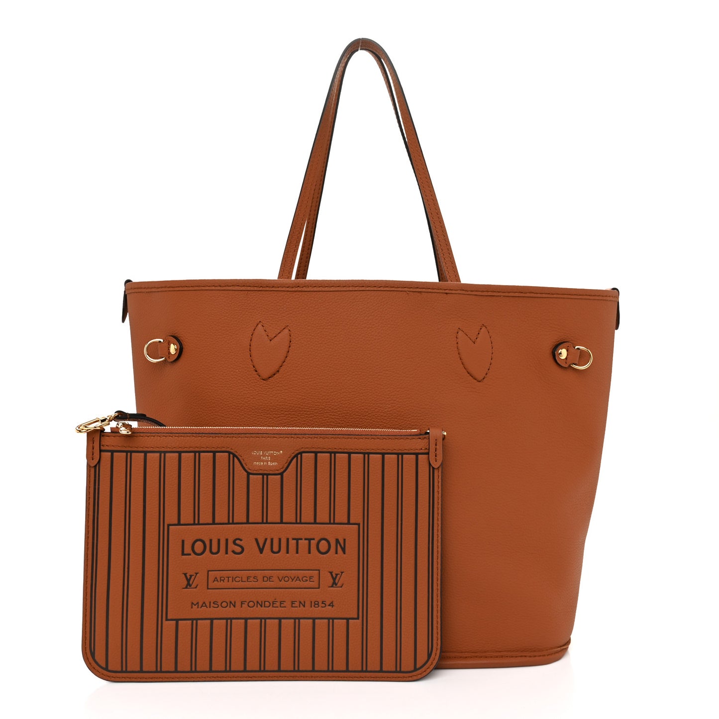 Monogram Calfskin Neo Neverfull Inside Out MM Tan