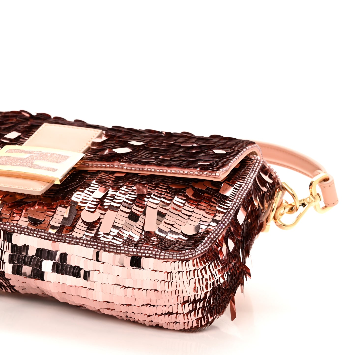 Sequin Paillettes Vitello Grace Sex and the City Baguette Baby Pink