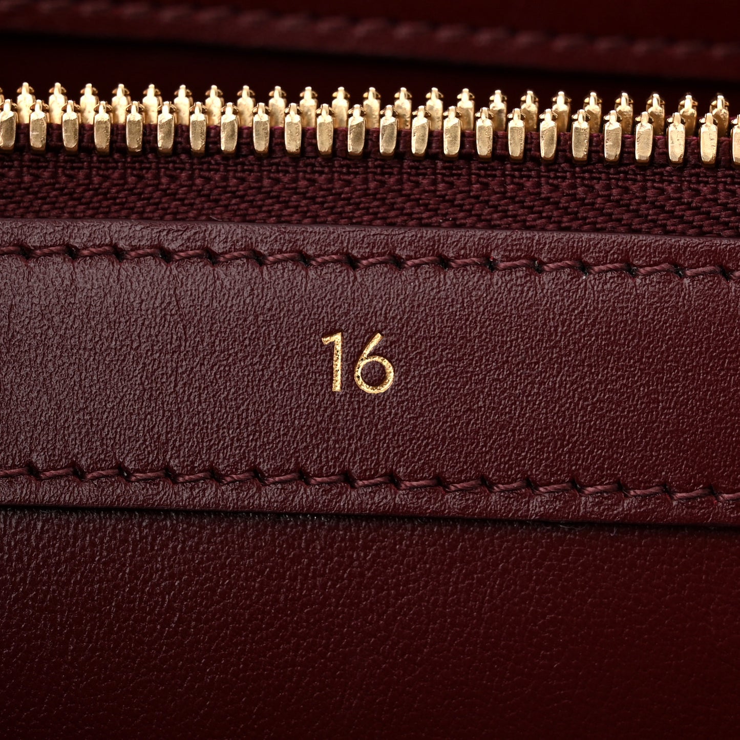 Satinated Calfskin Medium 16 Top Handle Bag Light Burgundy