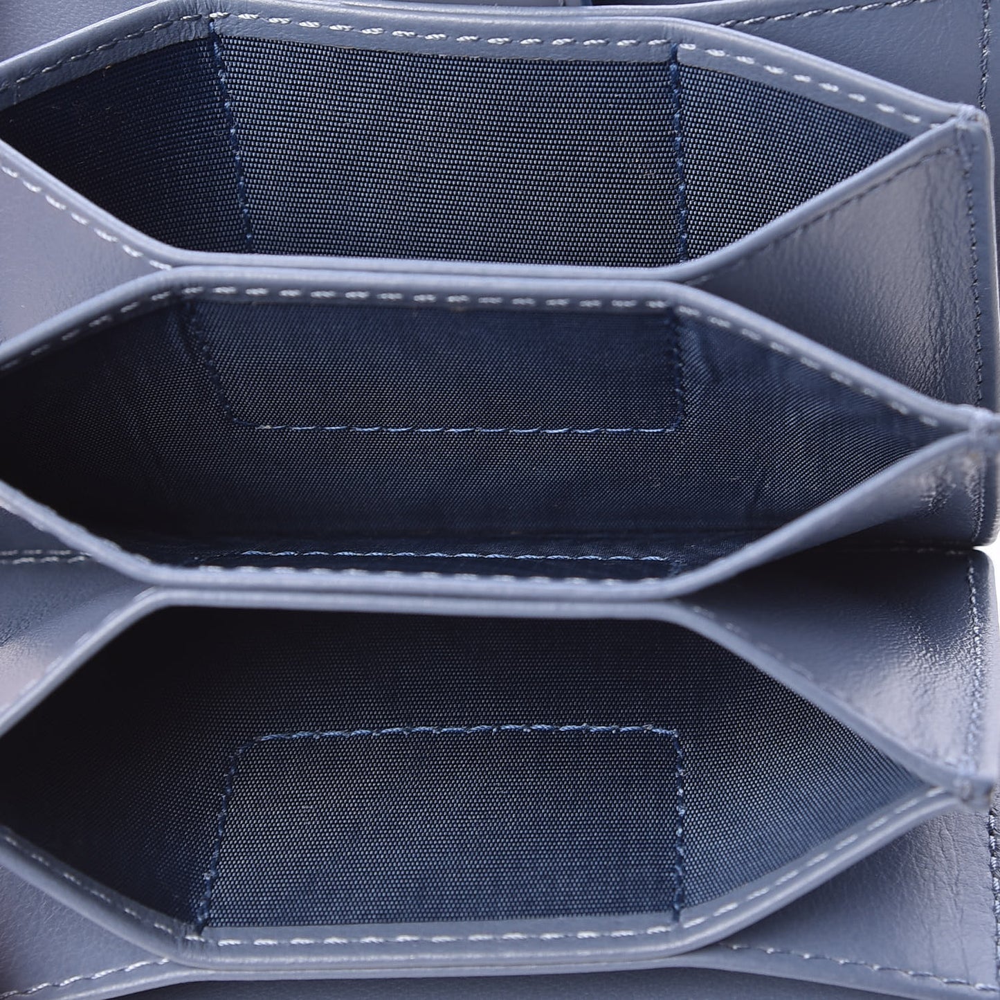 Patent Cannage Lady Dior 5-Gusset Card Holder Blue