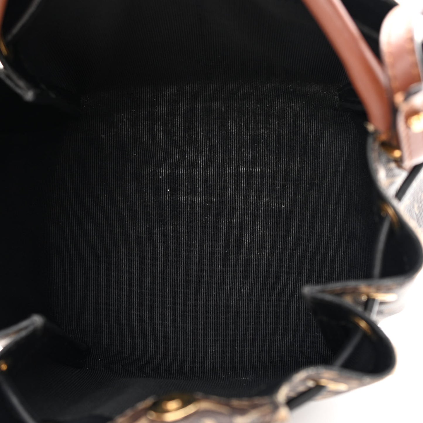 E-canvas Monogram TB Bucket Bag Bridle Brown