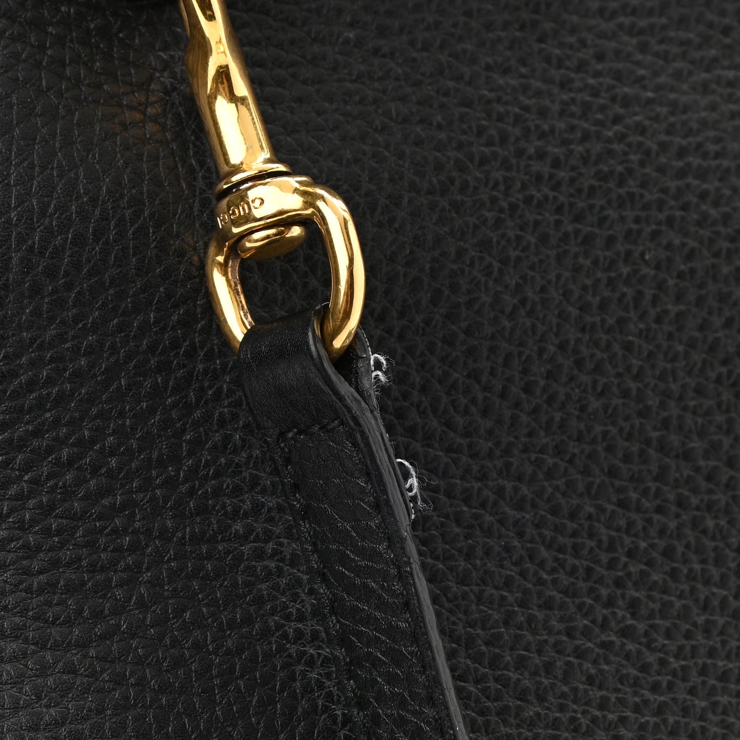 Calfskin Small GG Marmont Top Handle Bag Black