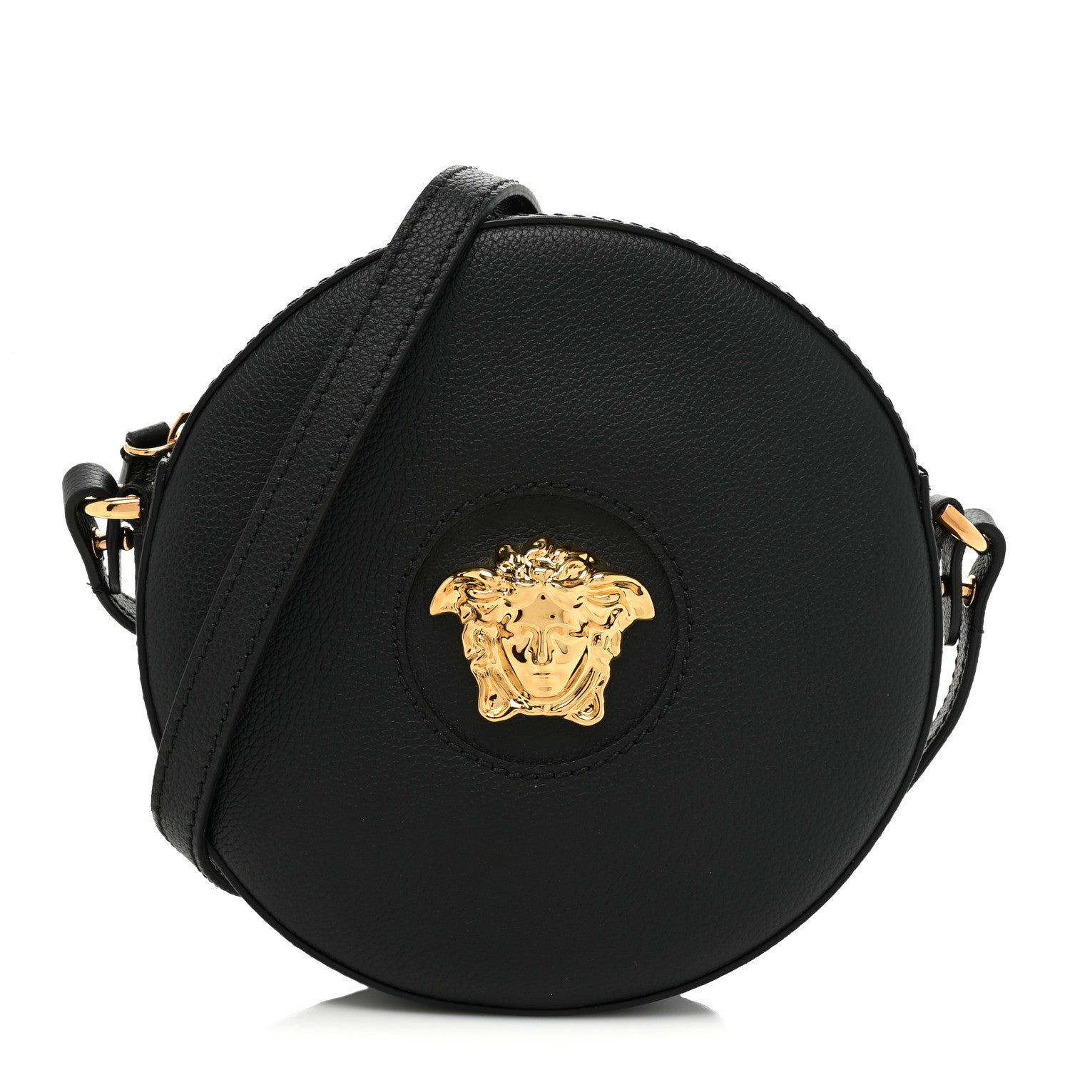 Versace Calfskin La Medusa Round Camera Bag Black 1 of 8