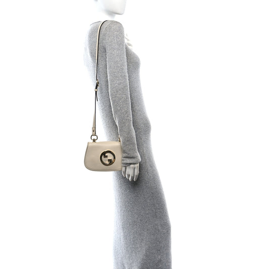 Roxy Calfskin Web Mini Blondie Shoulder Bag White