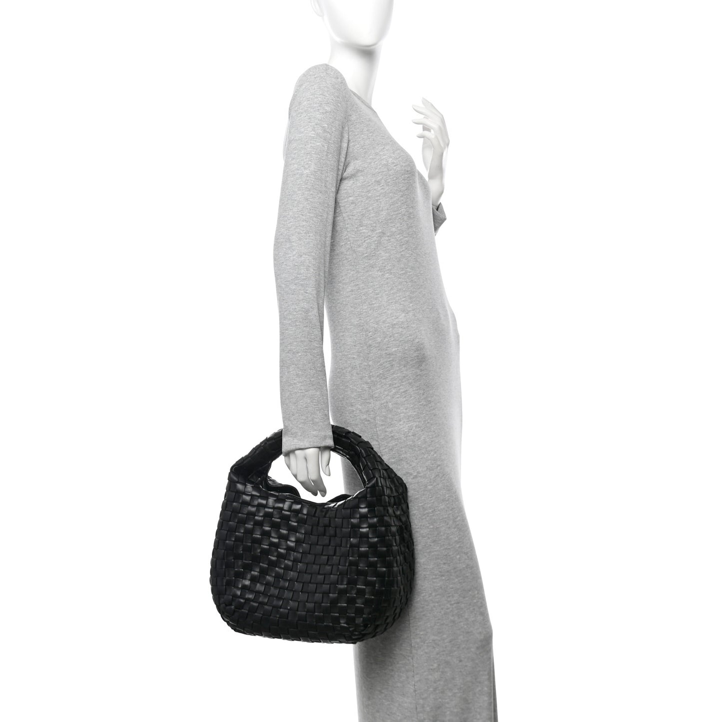 Nappa Intrecciato Hobo Black
