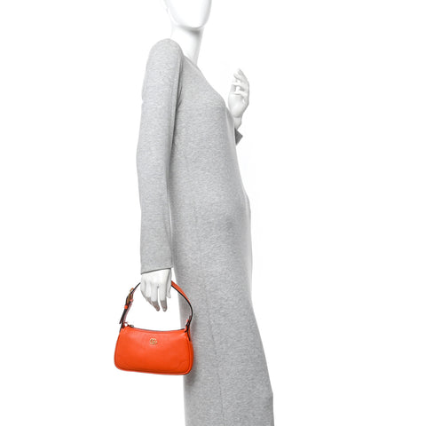 Goatskin Mini Aphrodite Shoulder Bag Orange