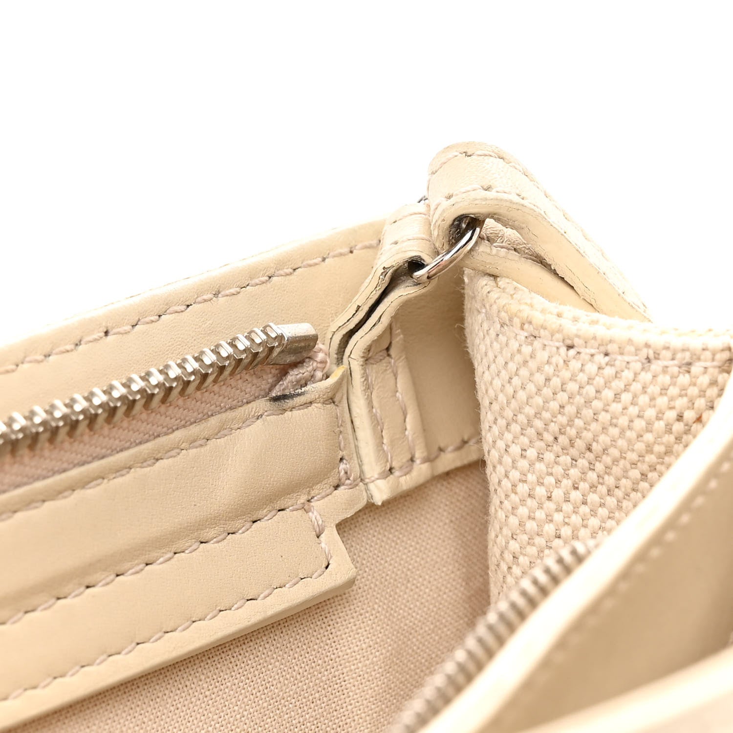 Balenciaga Cotton Canvas Striped Pochette Crossbody Bag Yellow 14 of 17