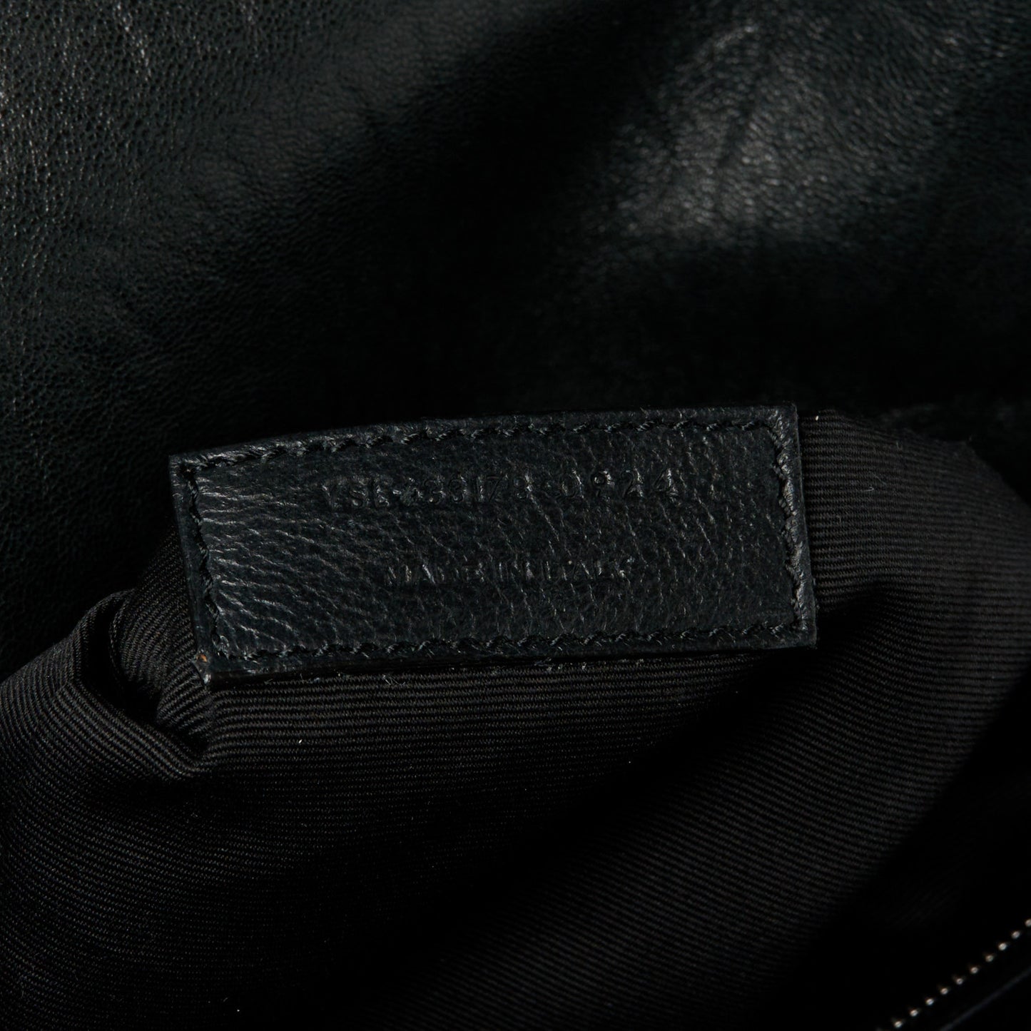 Grained Lambskin Monogram Medium Niki Chain Satchel Black