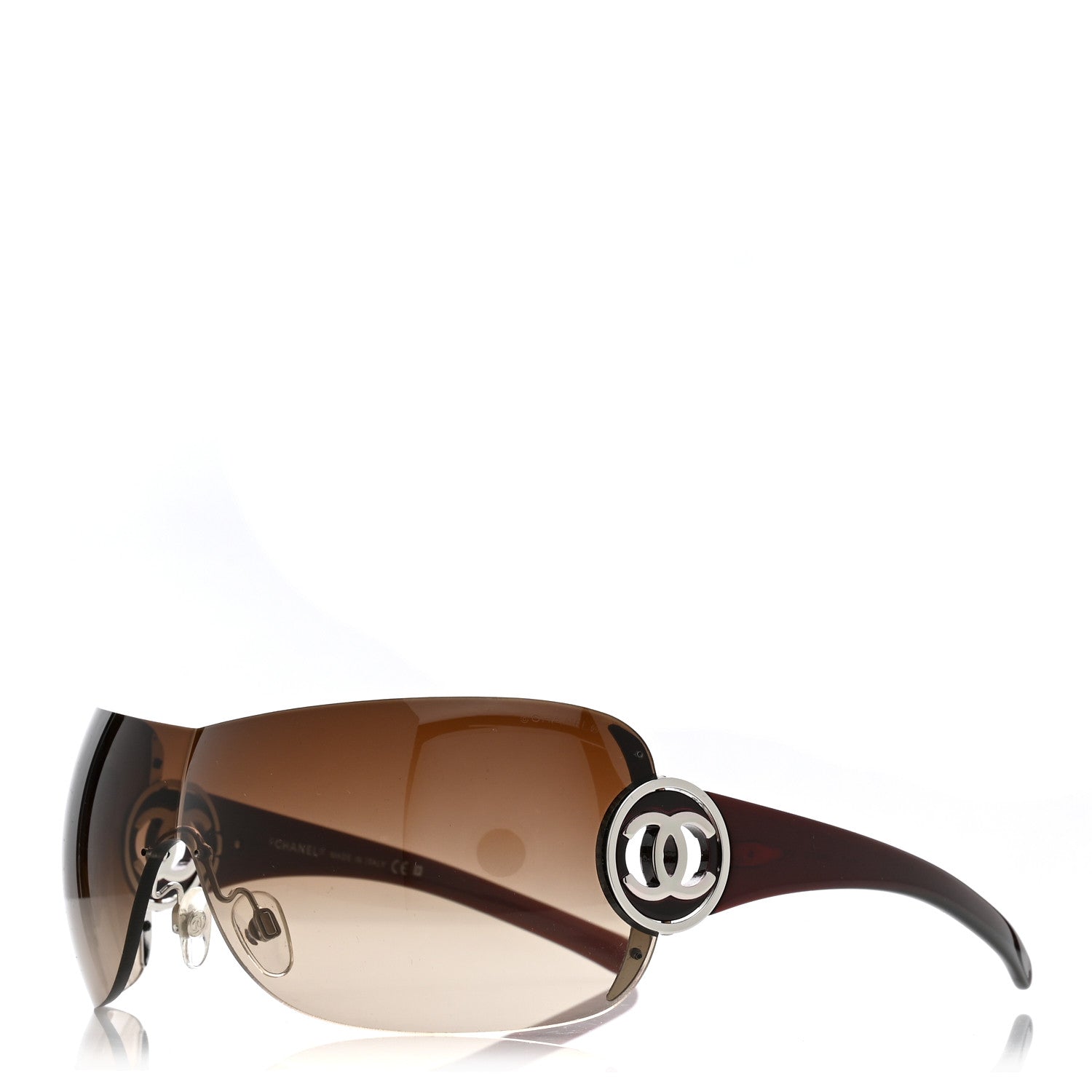 Chanel brown & silver jumbo CC sunglasses Chanel Brown Jumbo Logo Sunglasses Sunglasses – Treasures of NYC main image 3