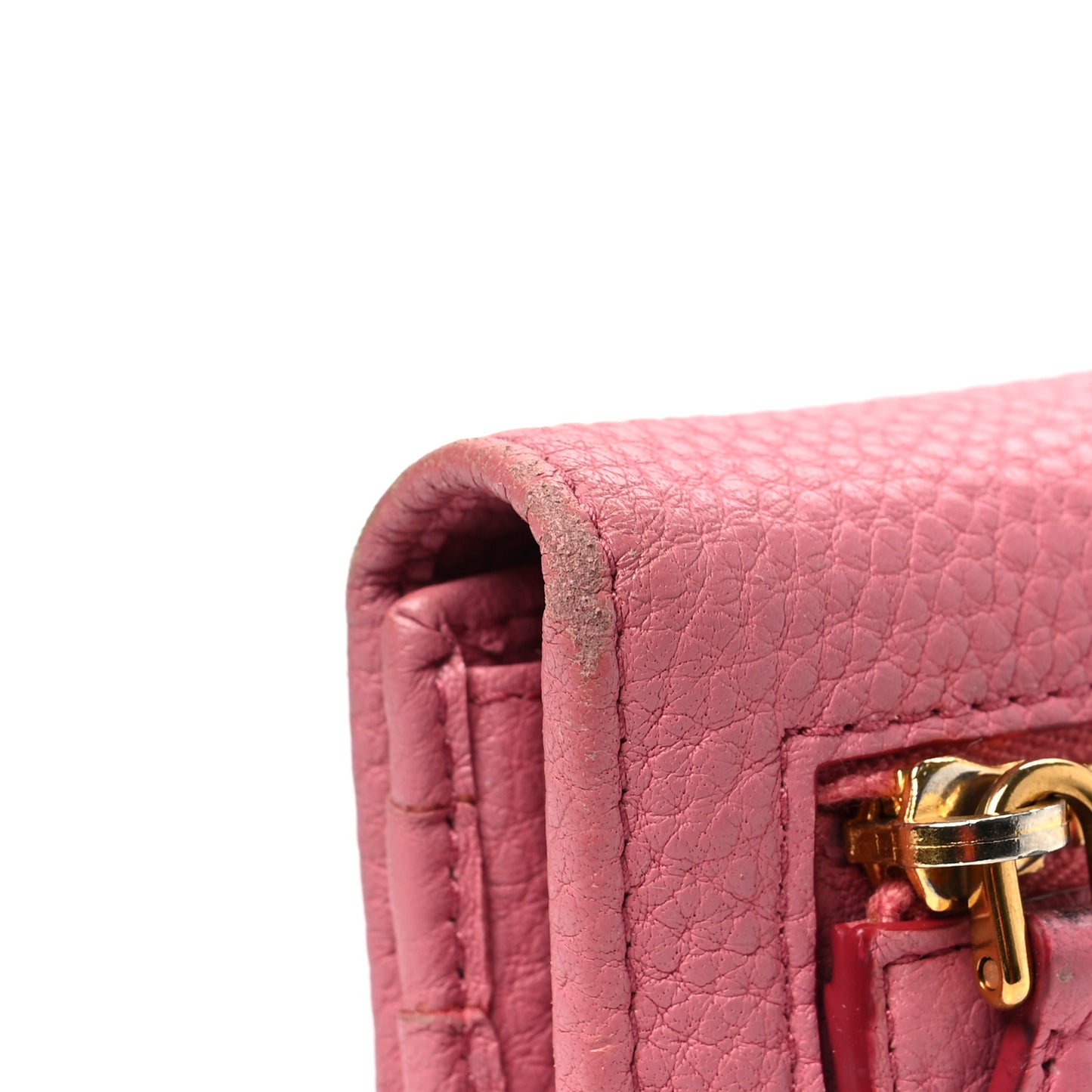 Vitello Phenix Continental Flap Wallet Begonia