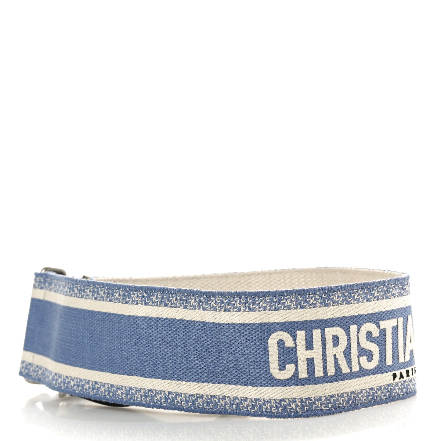 Canvas Embroidered Shoulder Strap Light Blue