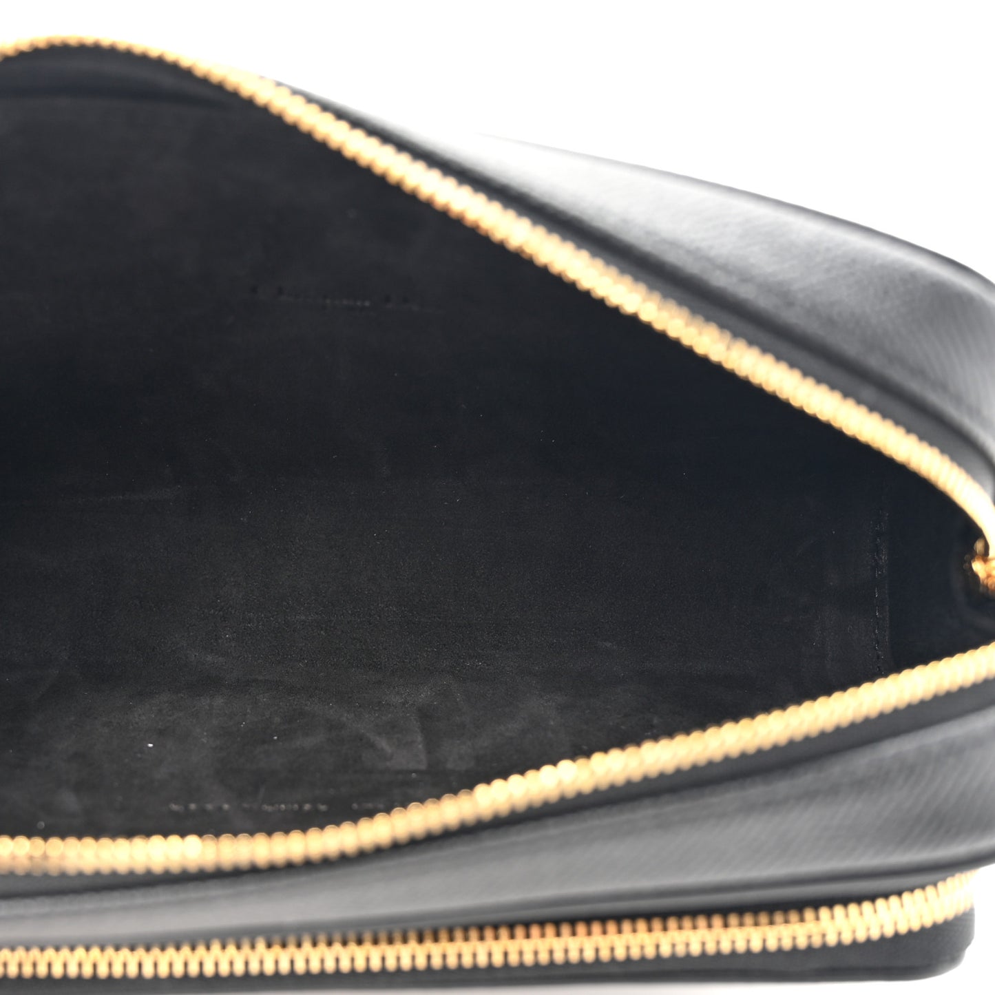 Grained Calfskin Caro Double Pouch Black