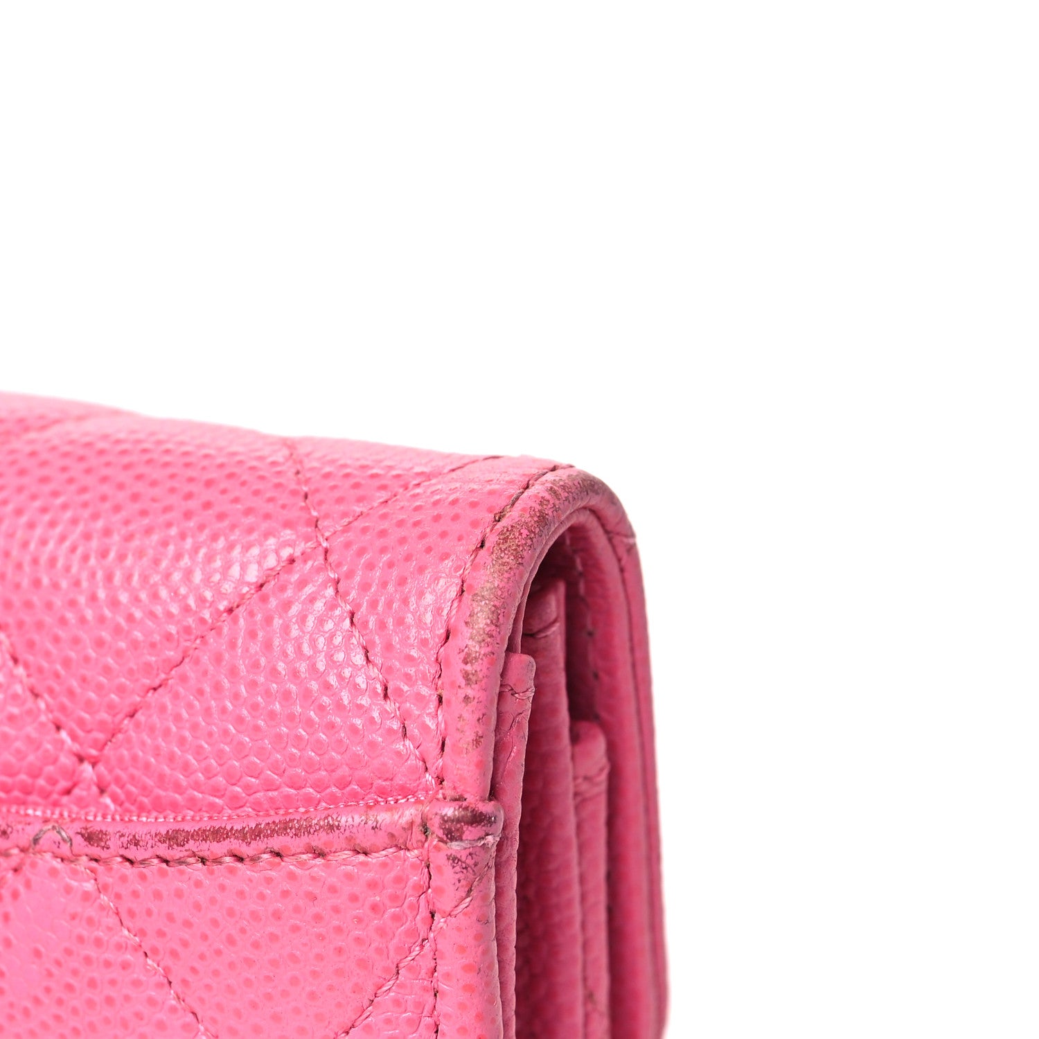 Chanel Caviar Quilted Flap Card Holder Wallet Pink 15 of 15