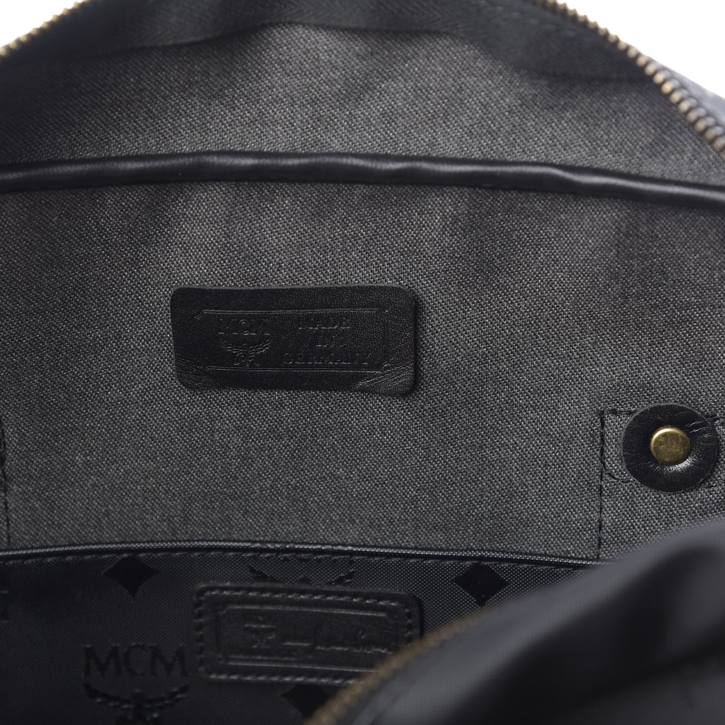 Monogram Coated Canvas Tote Bag Black