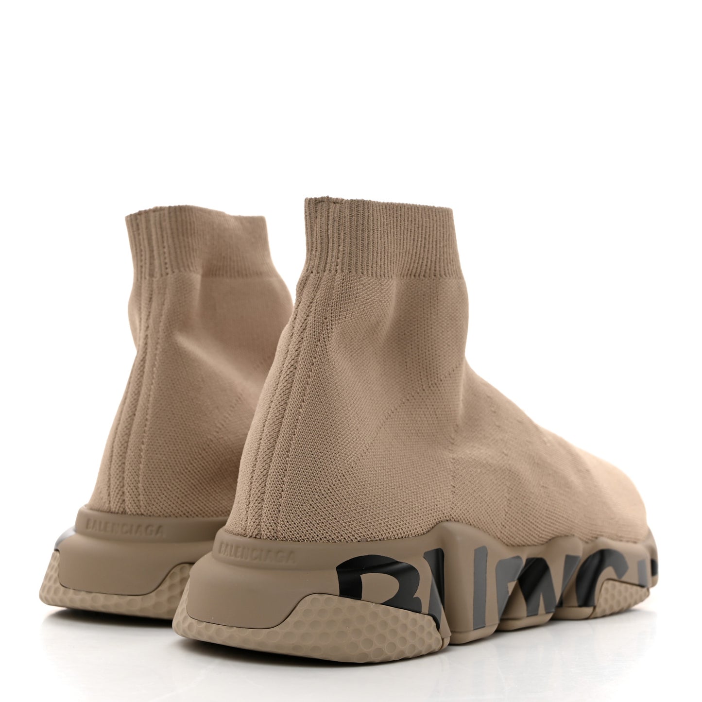 Neoprene Knit Mens Speed Graffiti Sneakers 46 Beige