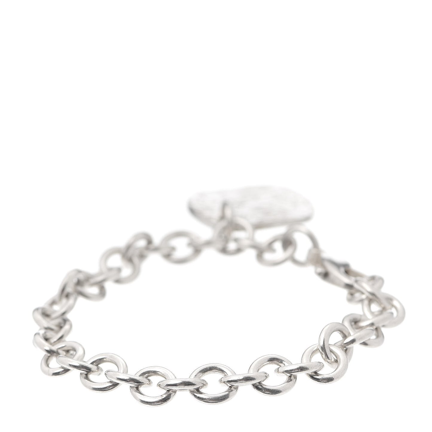 Sterling Silver Notes Round Tag Charm Bracelet