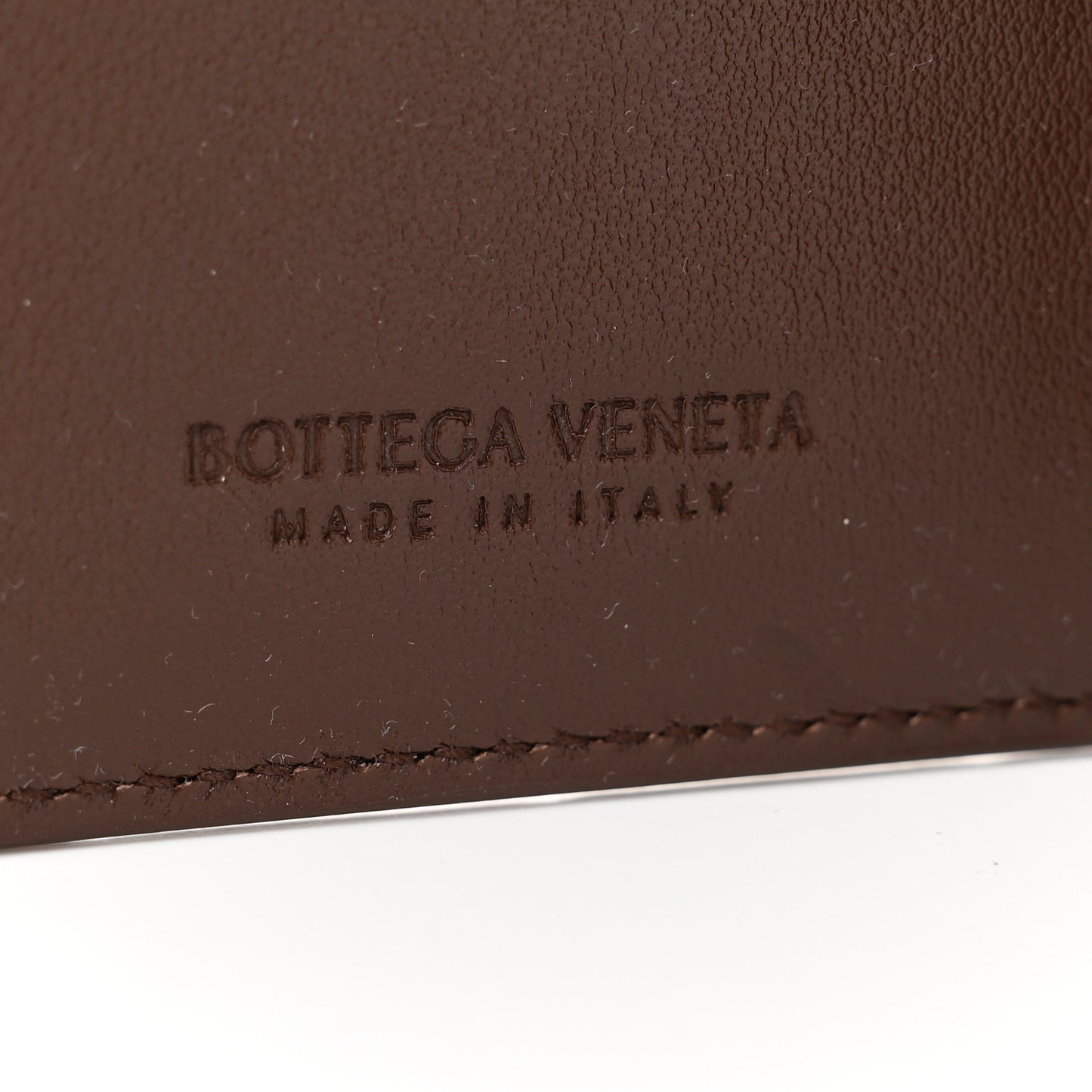 Nappa Maxi Intrecciato Small Bi-Fold Zip Wallet Brownie