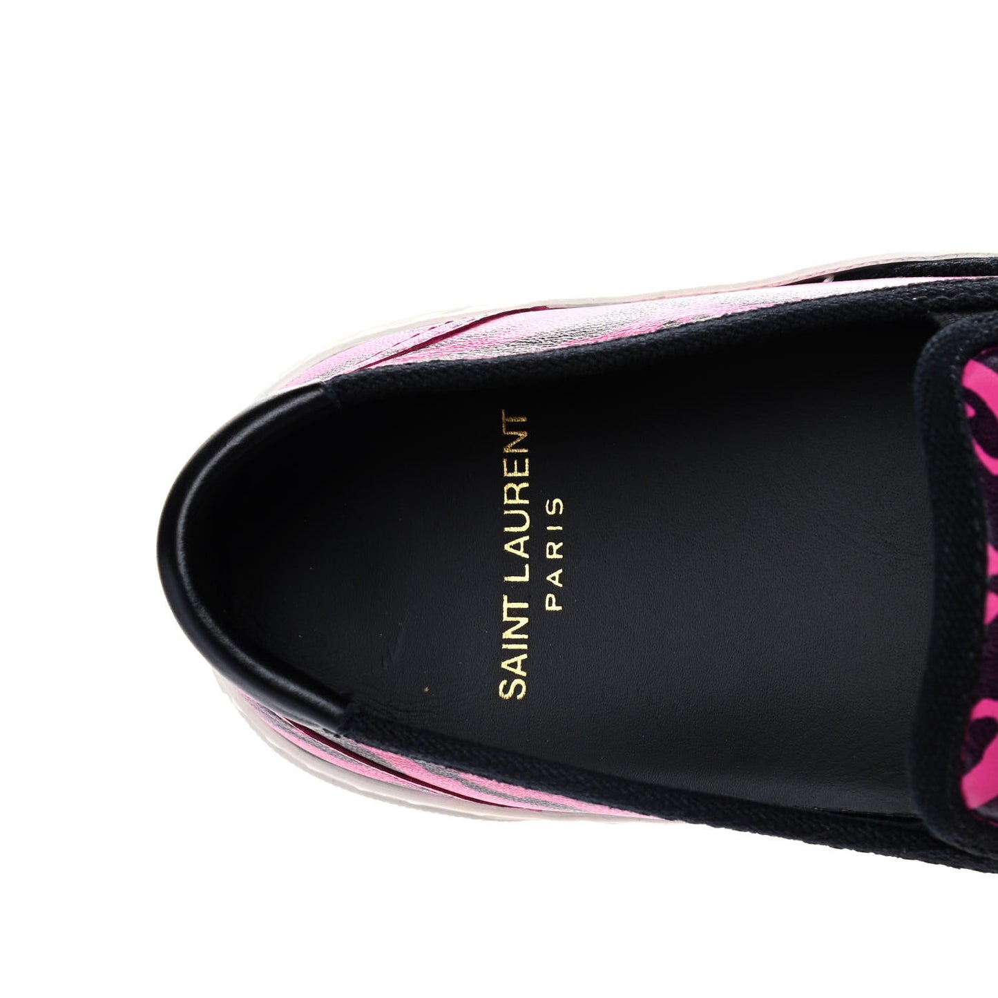 Nappa Zebra Womens Venice Slip On Sneakers 36 Fuchsia Black