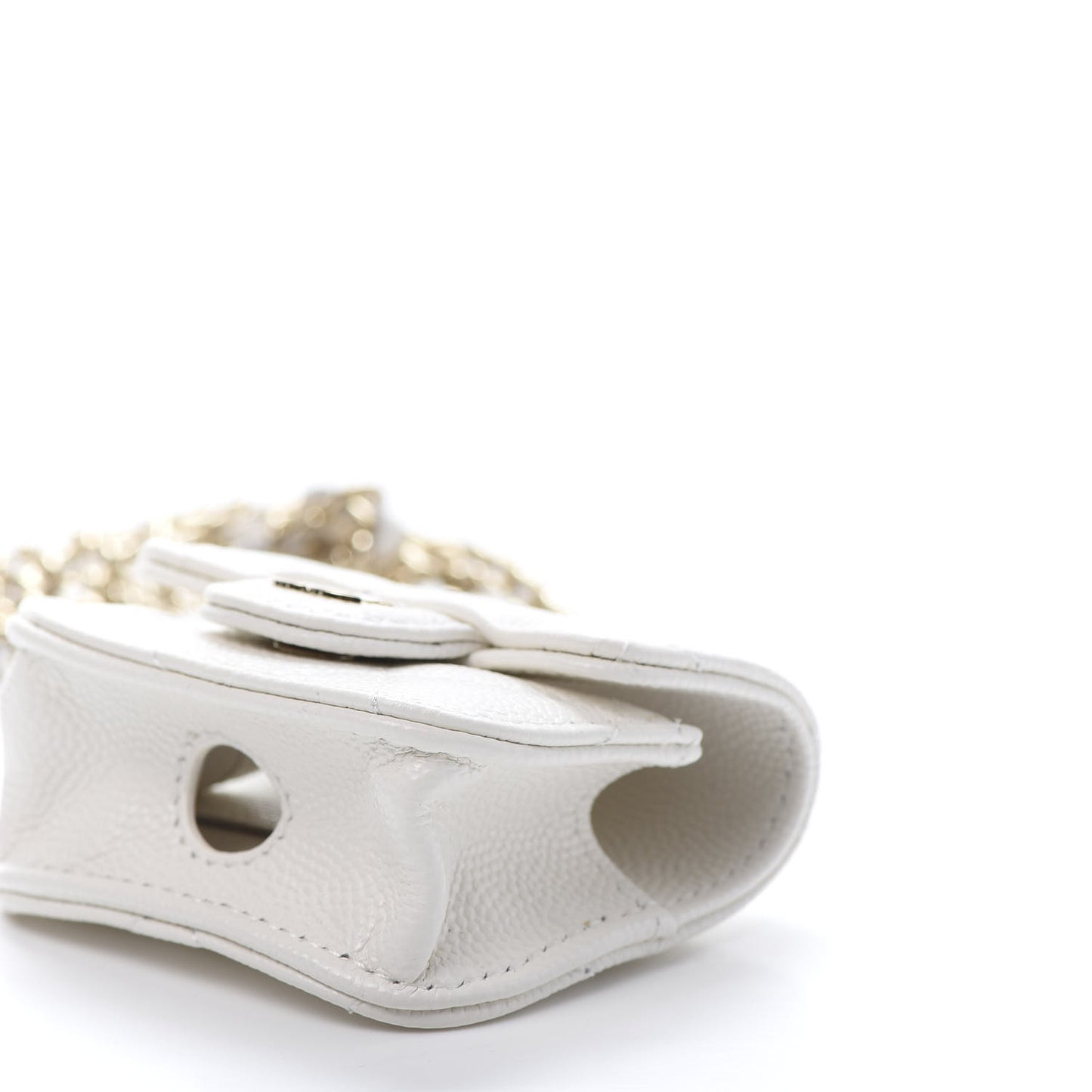 Caviar Quilted Airpods Pro Case White
