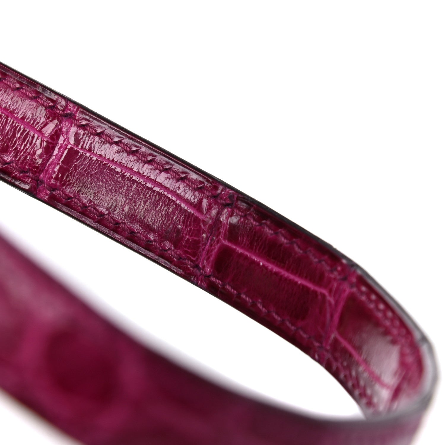 Hermes Shiny Niloticus Crocodile Kelly Sellier 32 Rose Scheherazade 24 of 27