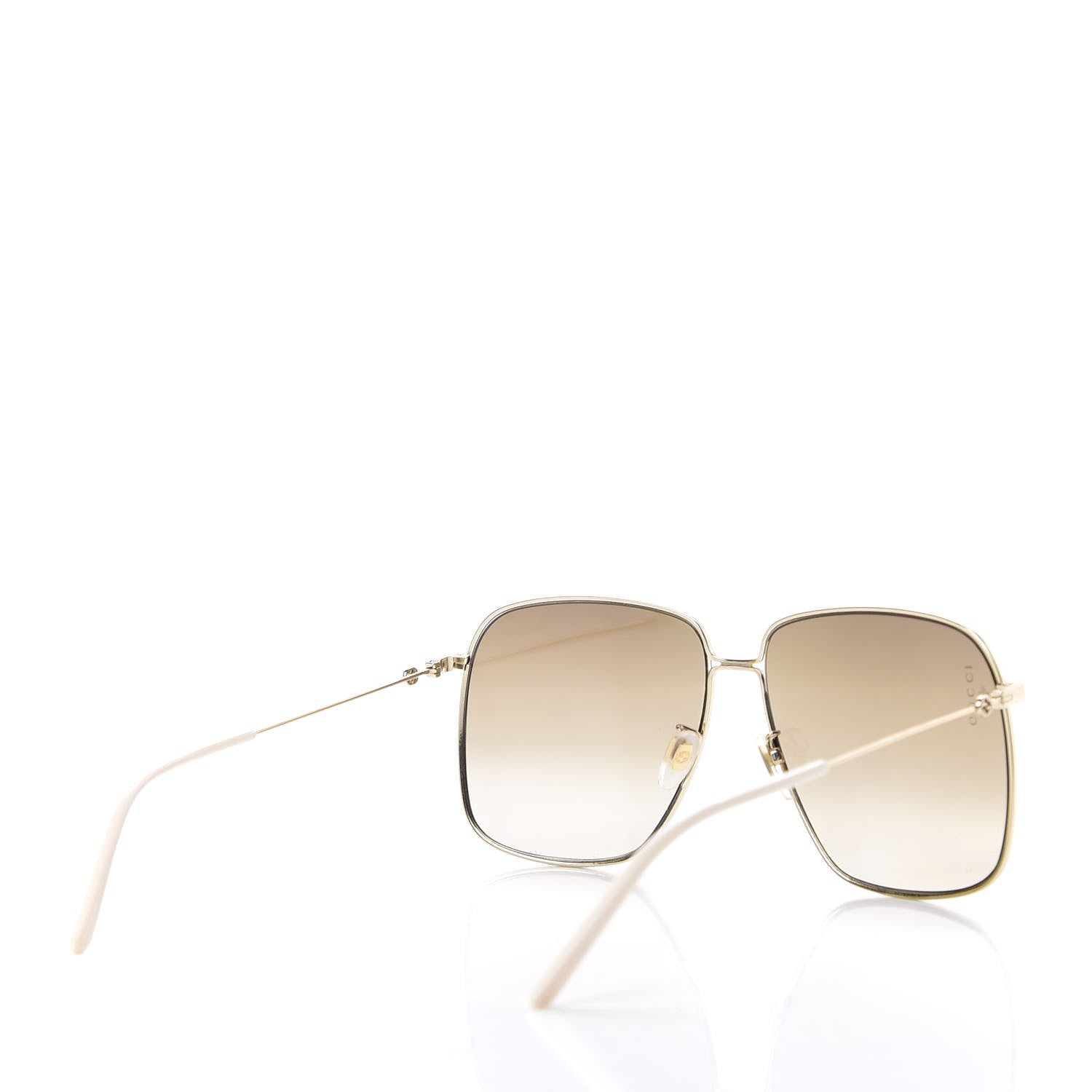 Gucci Web Rectangular Frame Interlocking G Sunglasses GG0394S Green Red 4 of 8