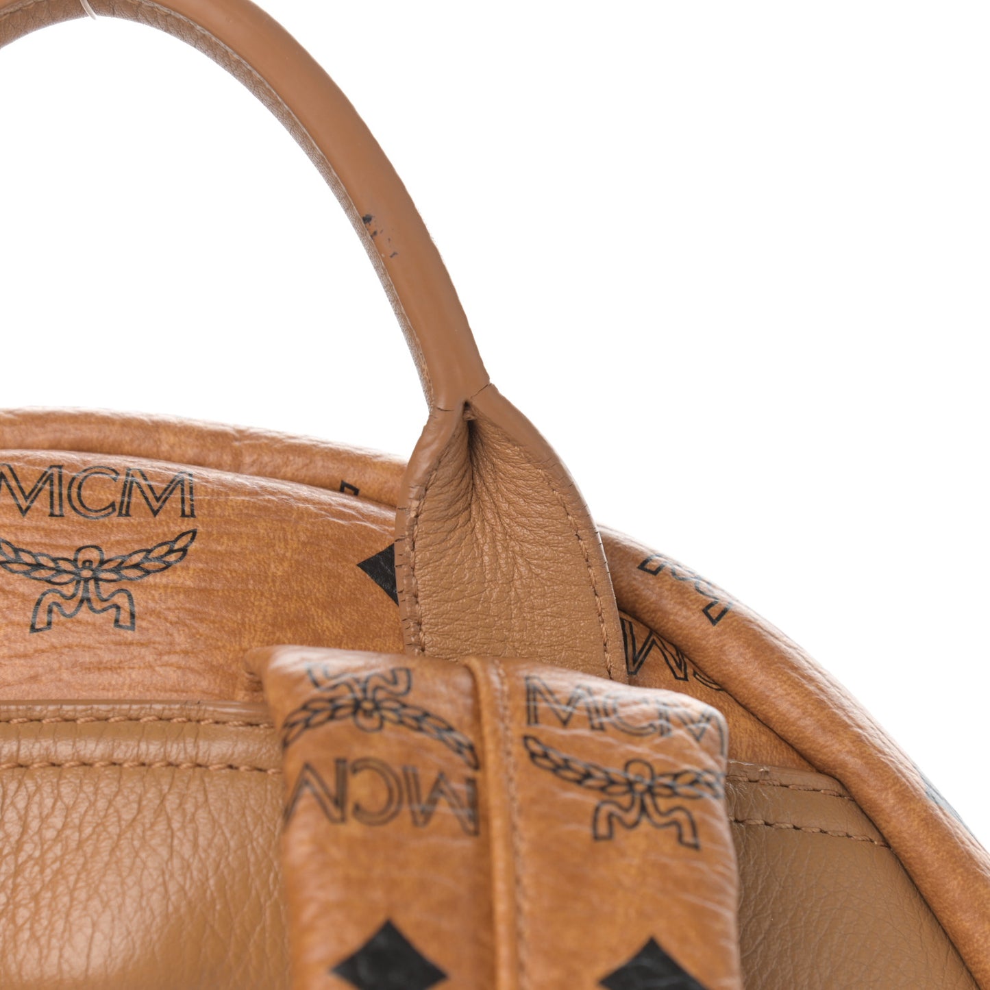 Visetos Medium Side Studs Stark Backpack Cognac