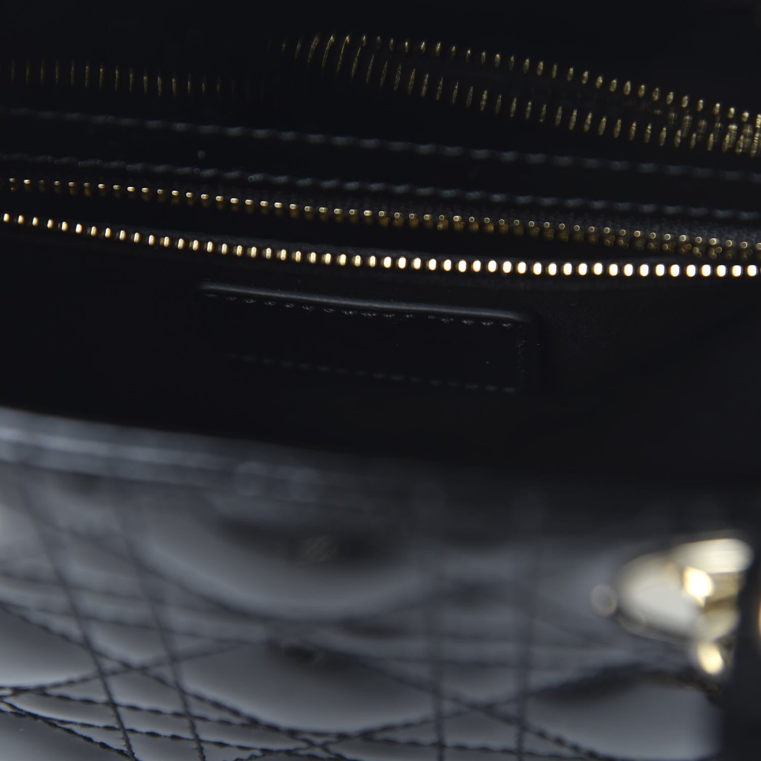 Christian Dior Patent Cannage Small Lady Dior Black 8 of 9