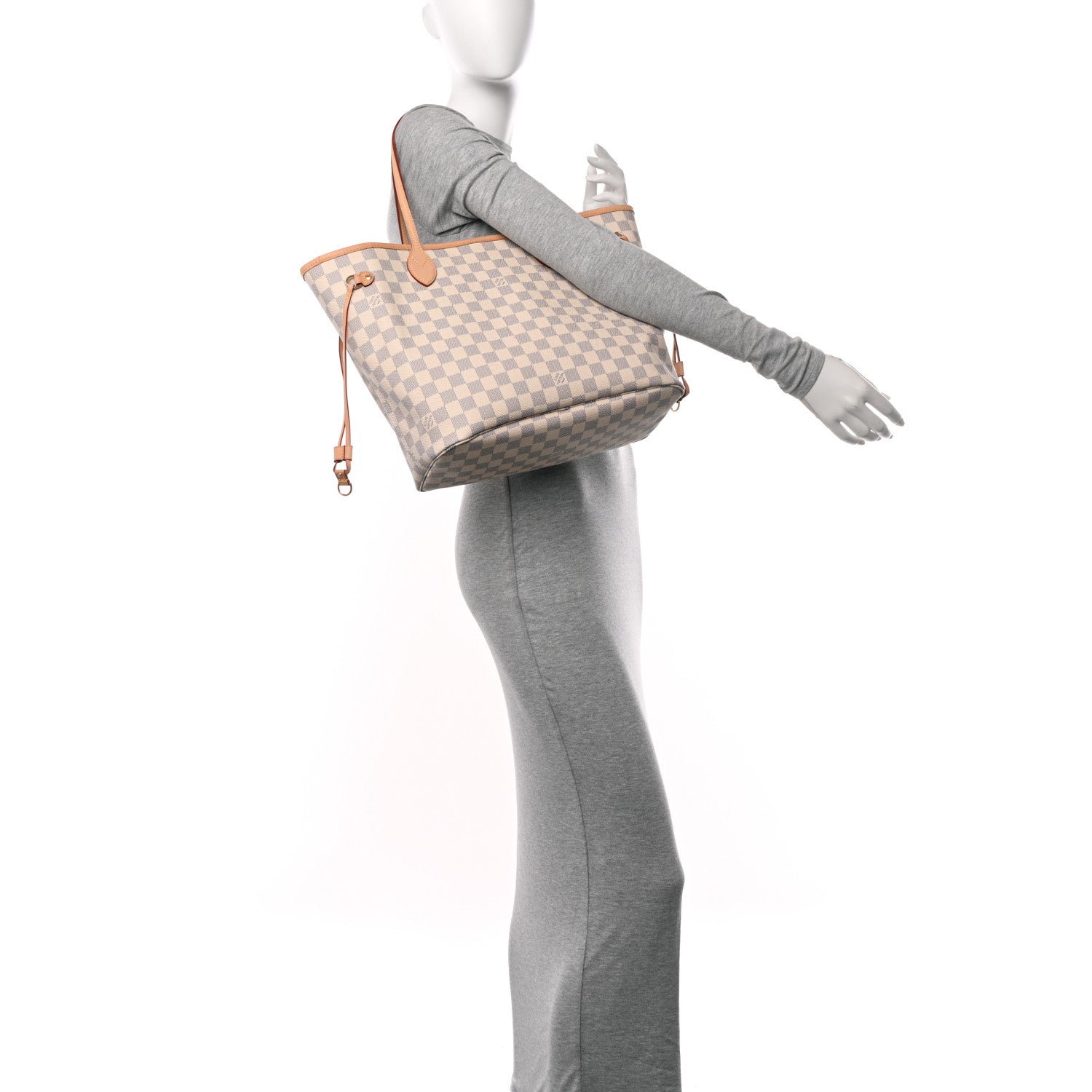 Louis Vuitton Damier Azur Neo Neverfull MM Rose Ballerine 2 of 12