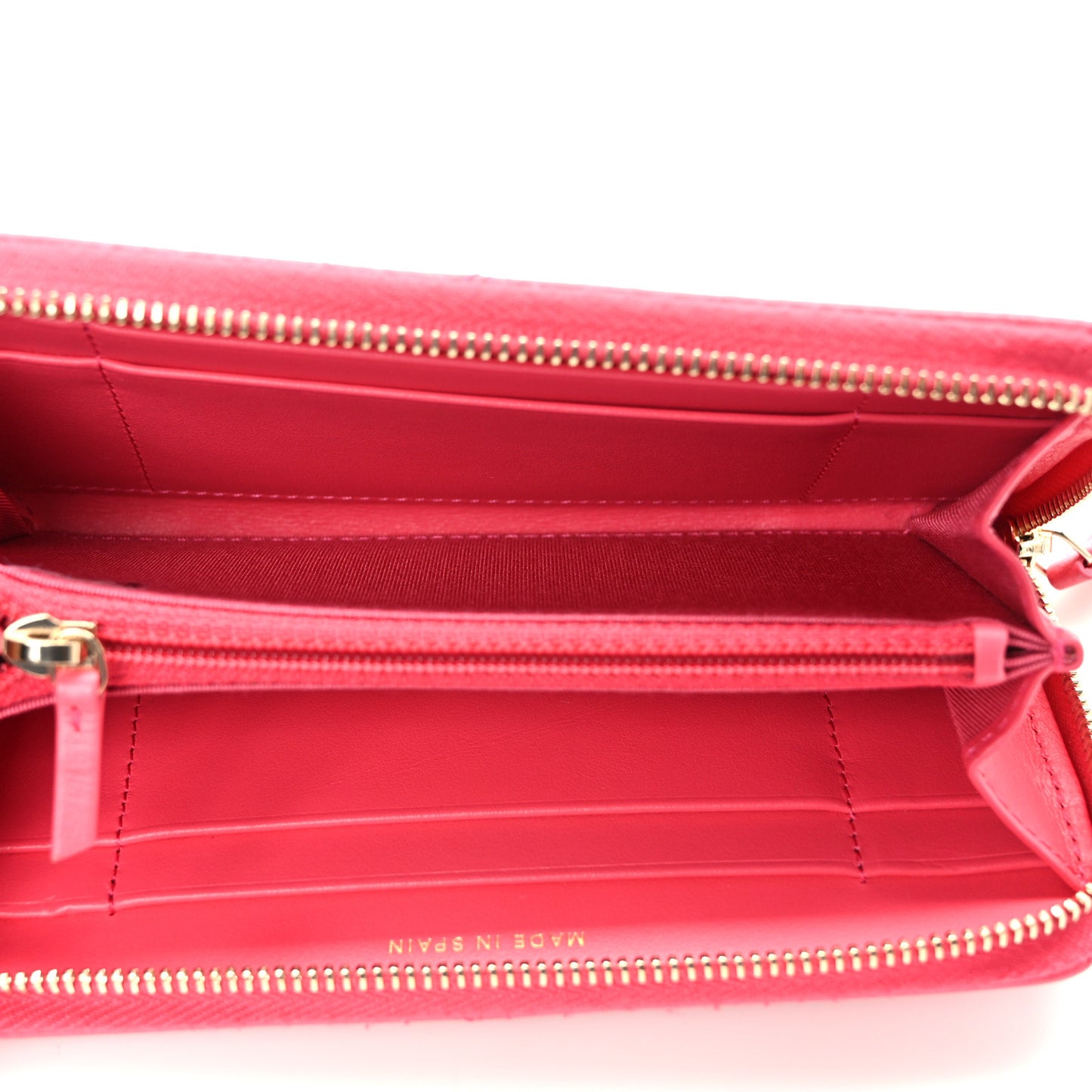 Goatskin Quilted Medium Chanel 19 Zipped Wallet Dark Pink