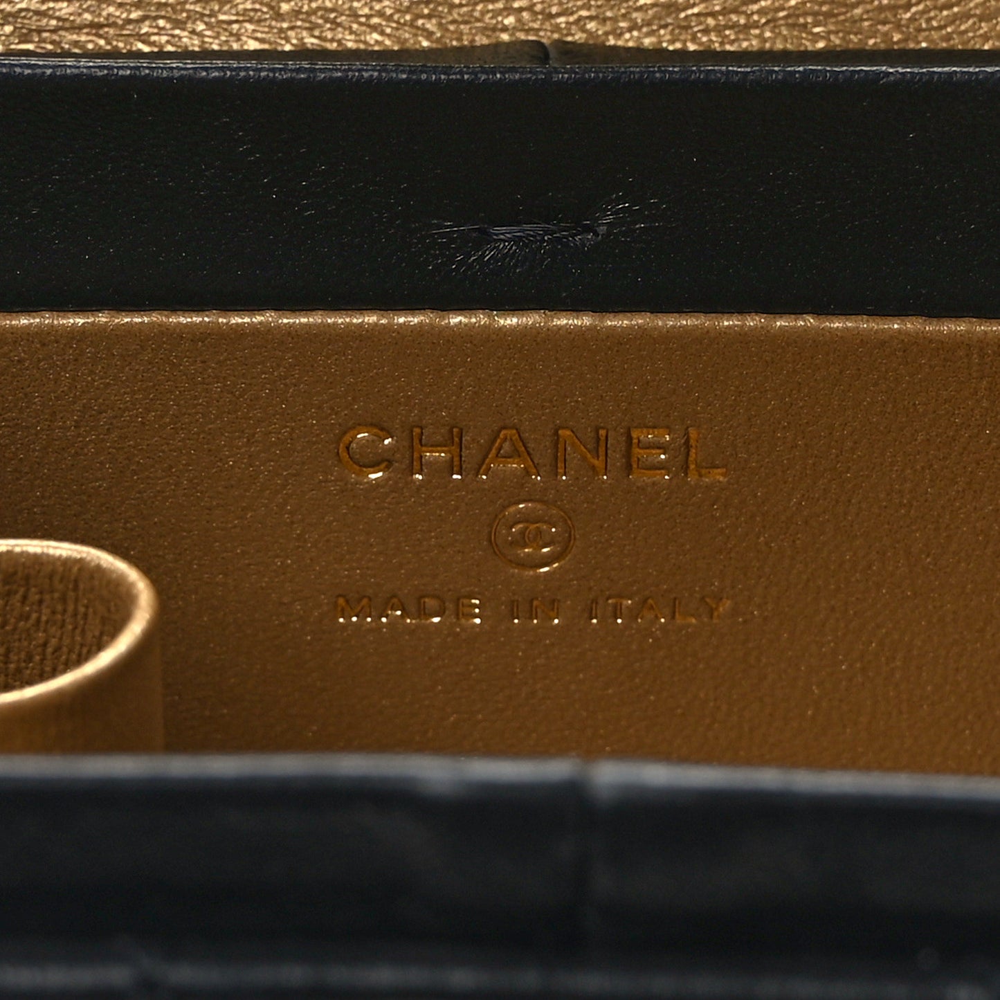 Lambskin Quilted Vanity Clutch With Chain Black