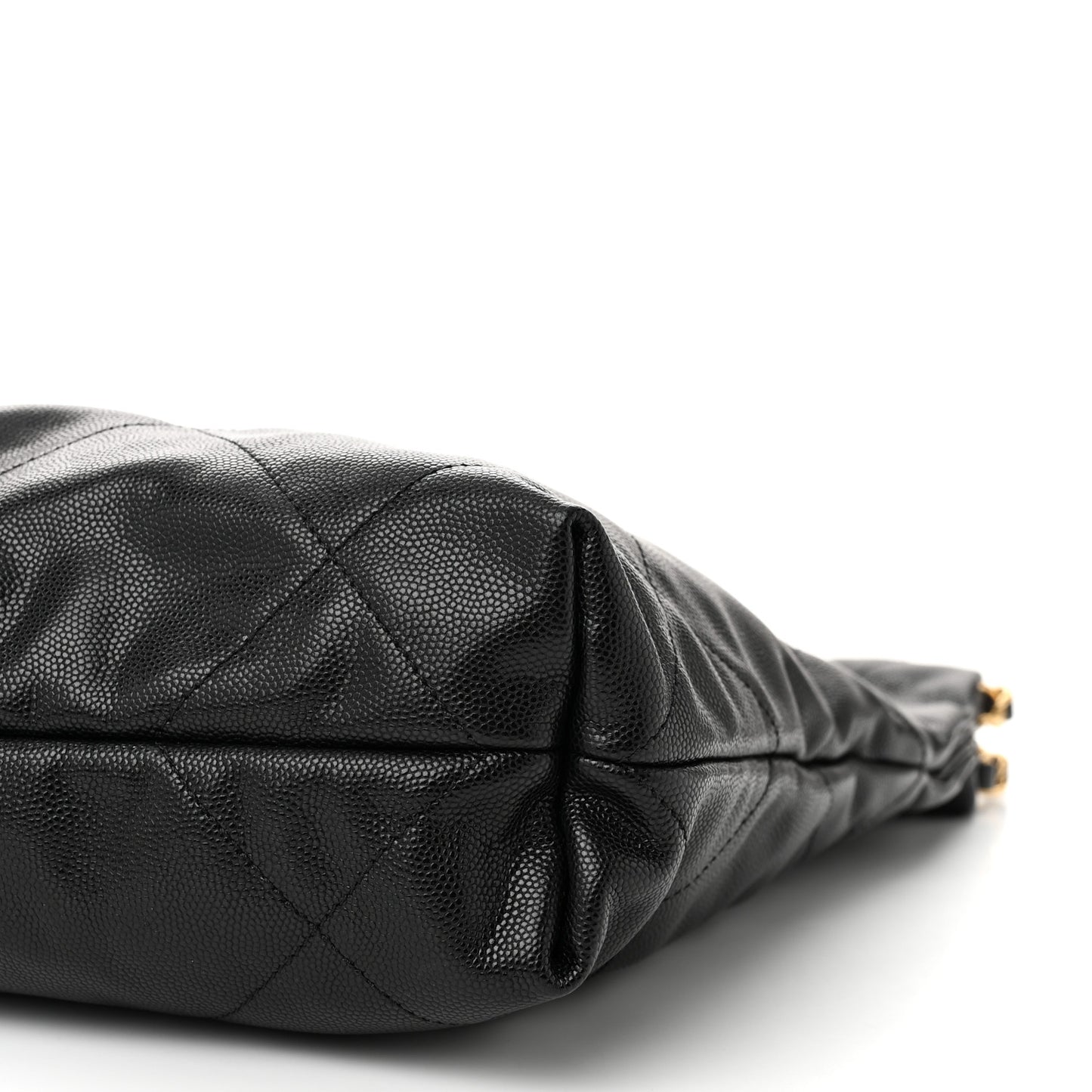 Shiny Caviar Quilted Monochrome Small Chanel 22 Black