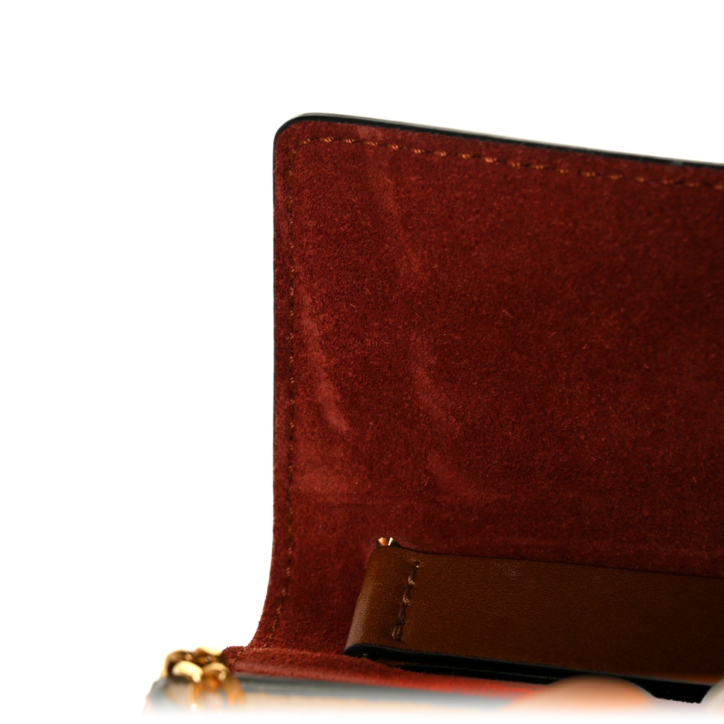 Suede Smooth Calfskin Studded Mini Drew Shoulder Bag Sienna Red Brown