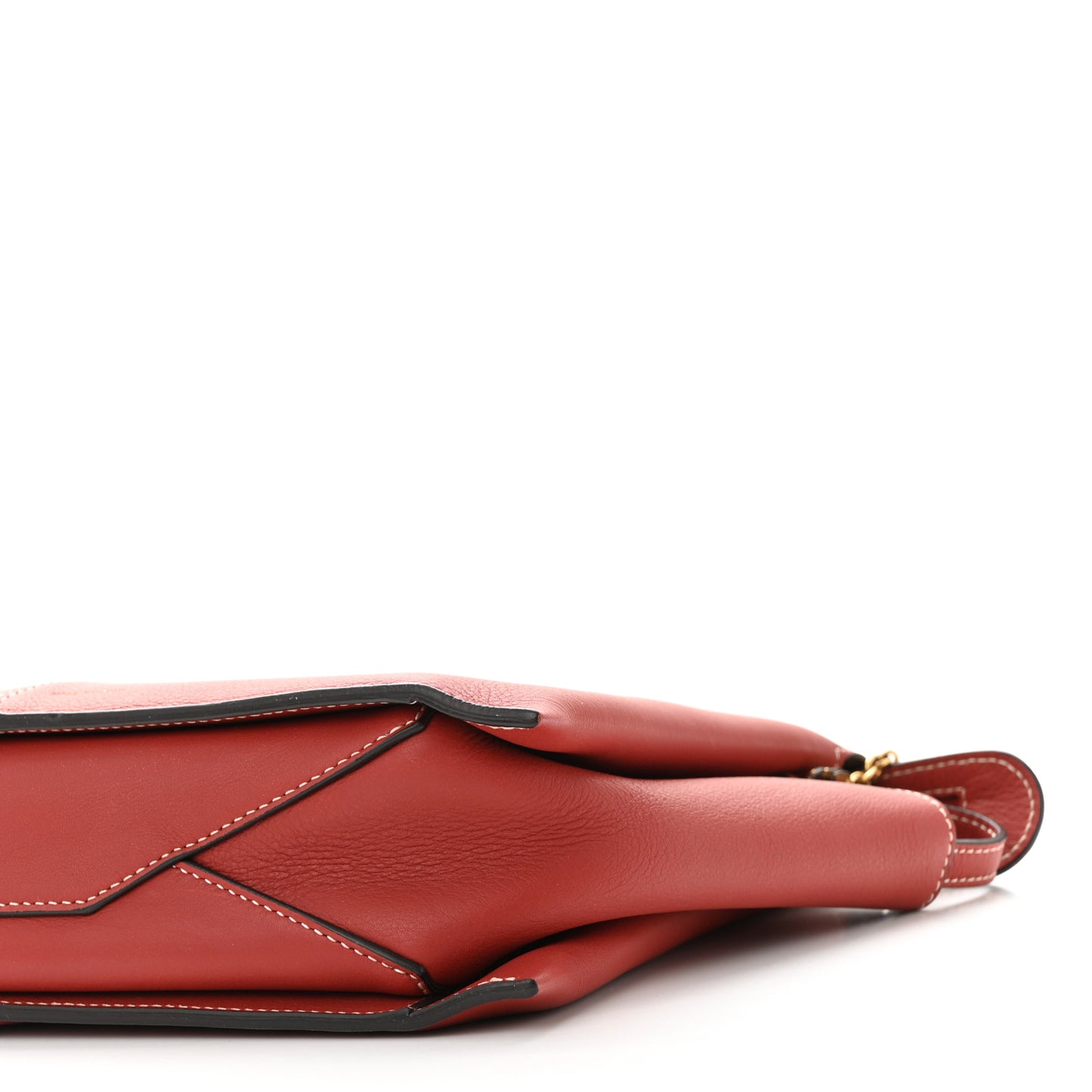 Supple Natural Calfskin Tri-Fold Clutch Red