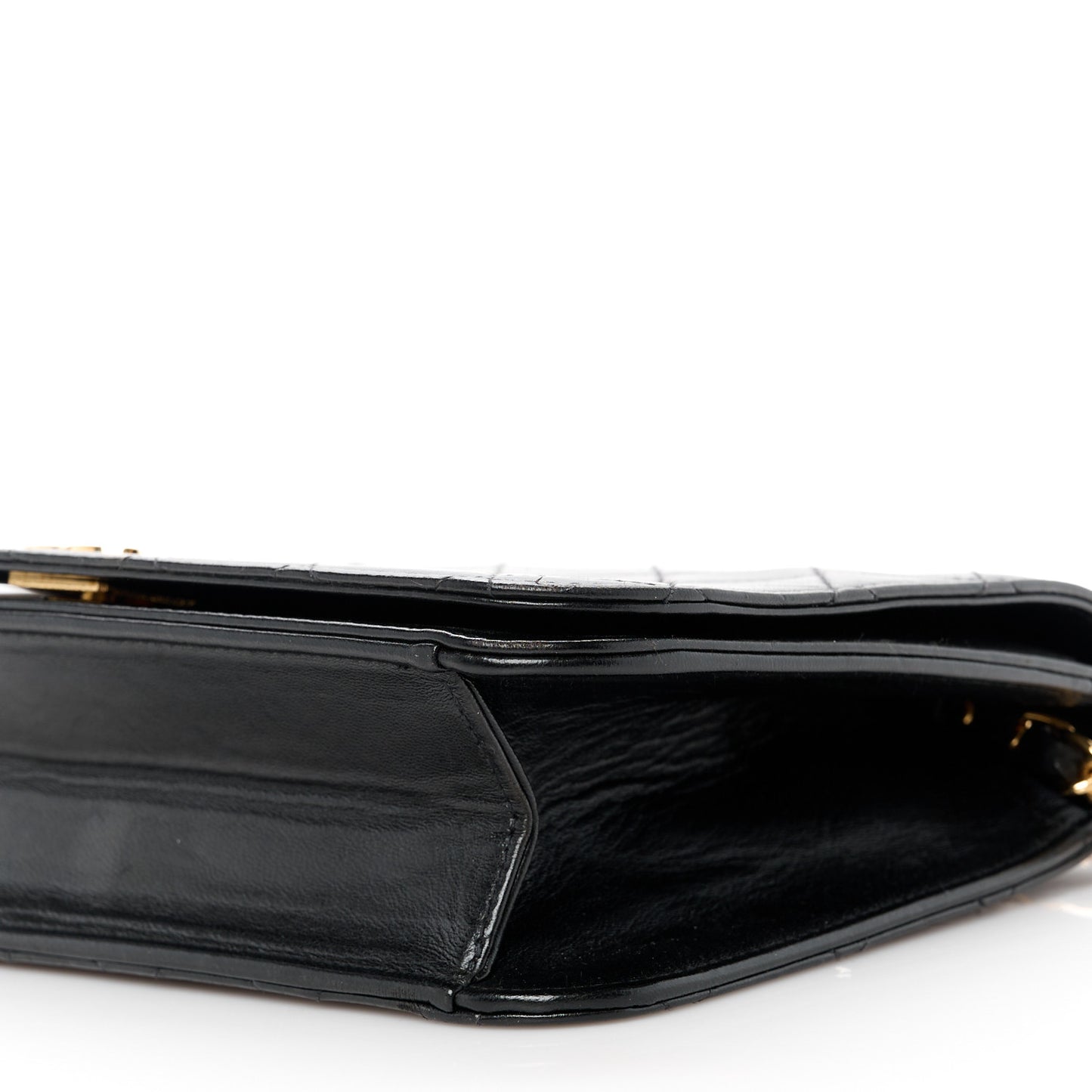 Lambskin Quilted Small Single Flap Black
