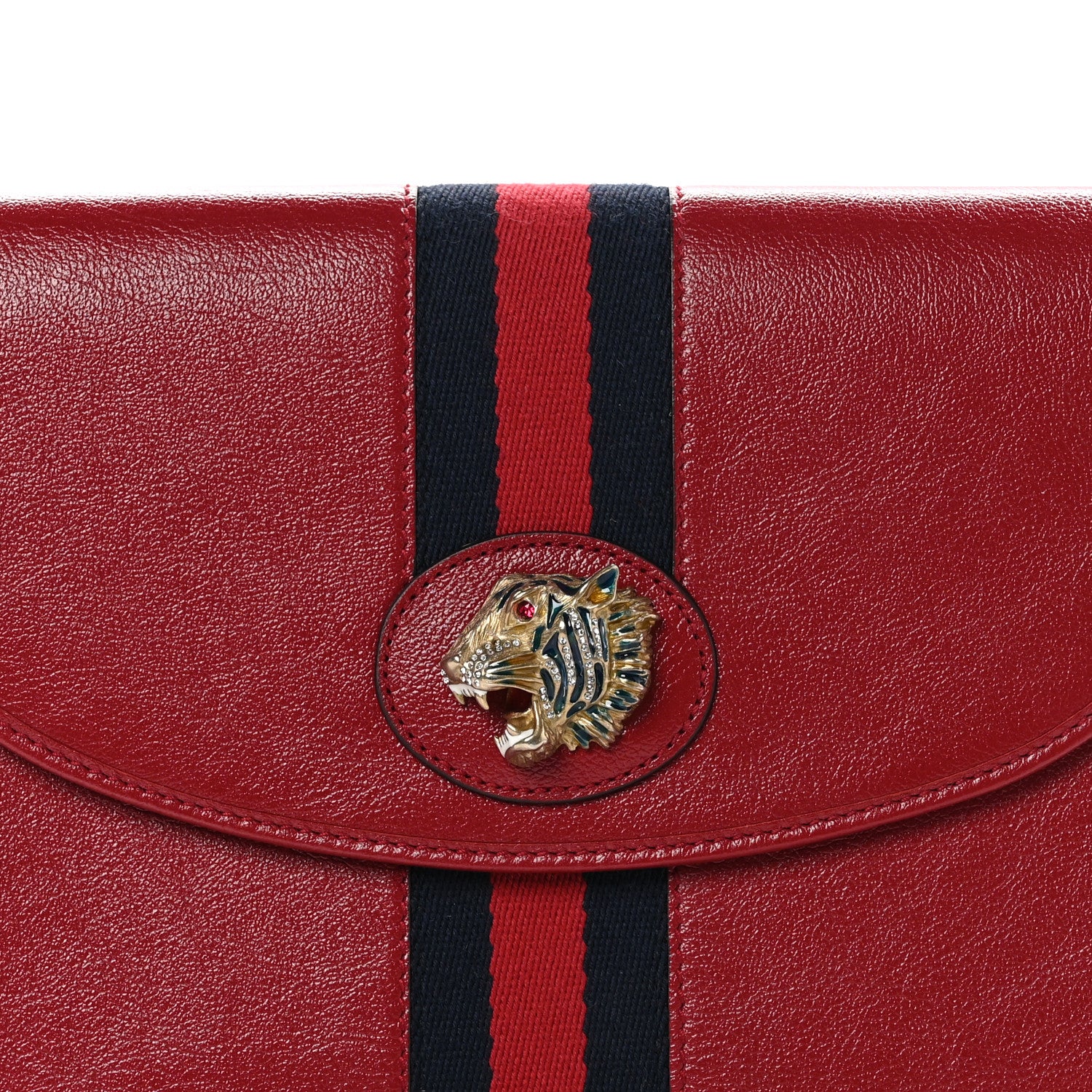 Gucci Calfskin Web Rajah Clutch Romantic Cherry 9 of 9