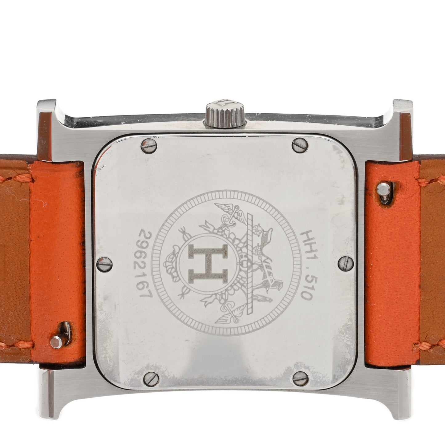 Stainless Steel Swift 26mm Heure H Hour Double Tour Quartz Watch Orange