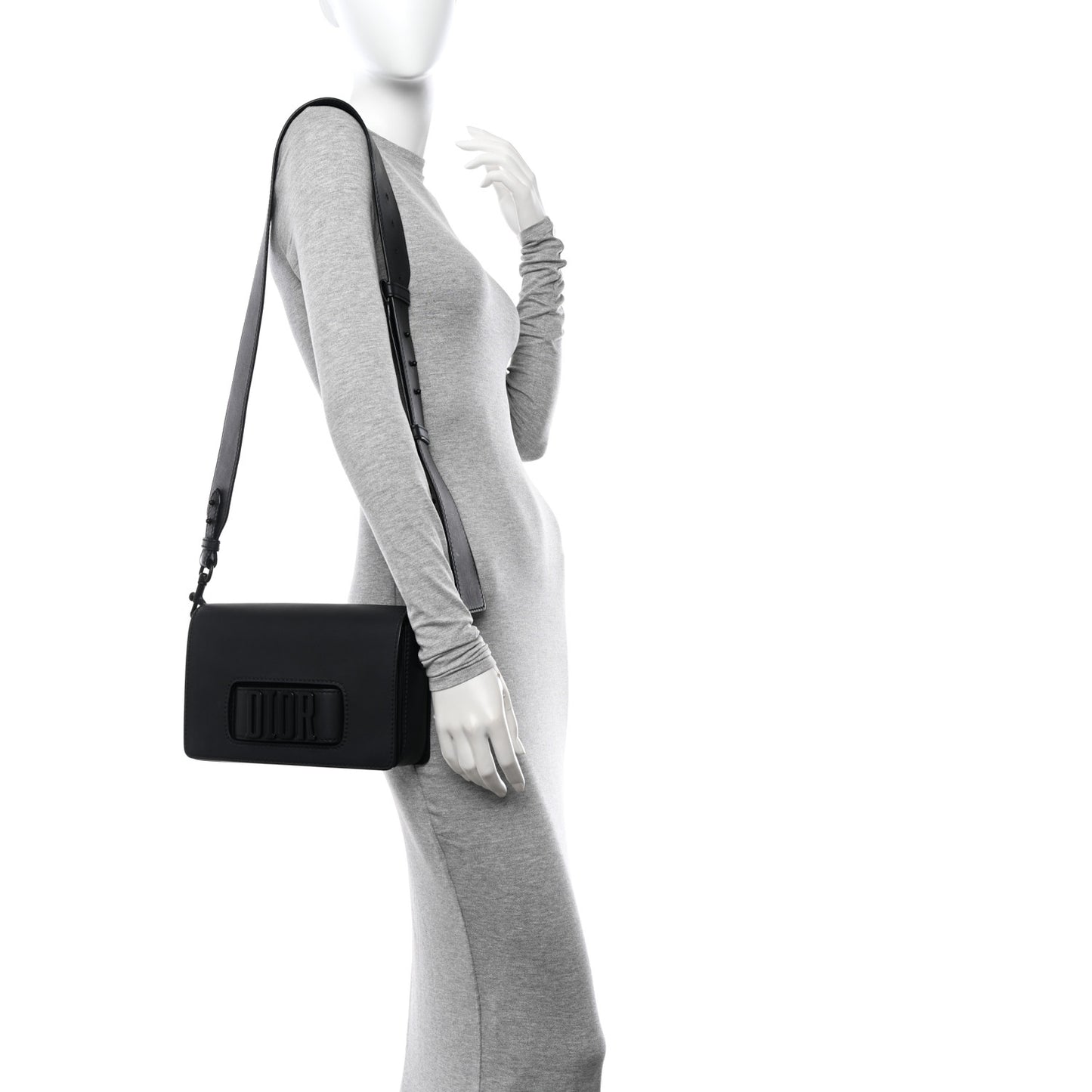 Ultra Matte Calfskin Dio(r)evolution Flap Bag Black