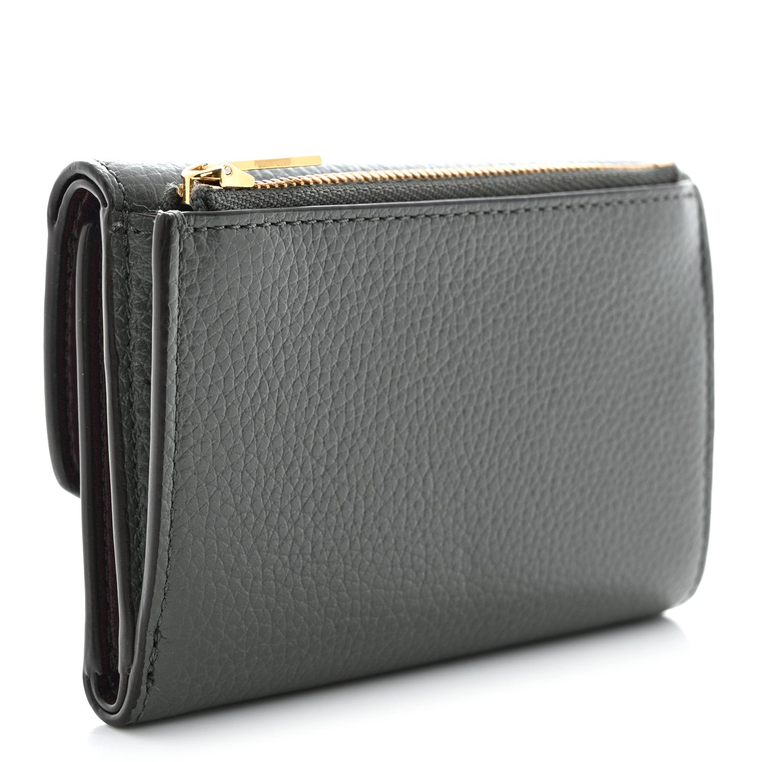 Mulberry Small Classic Grain Darley Folded Multi-Card Wallet Charcoal 3 of 7