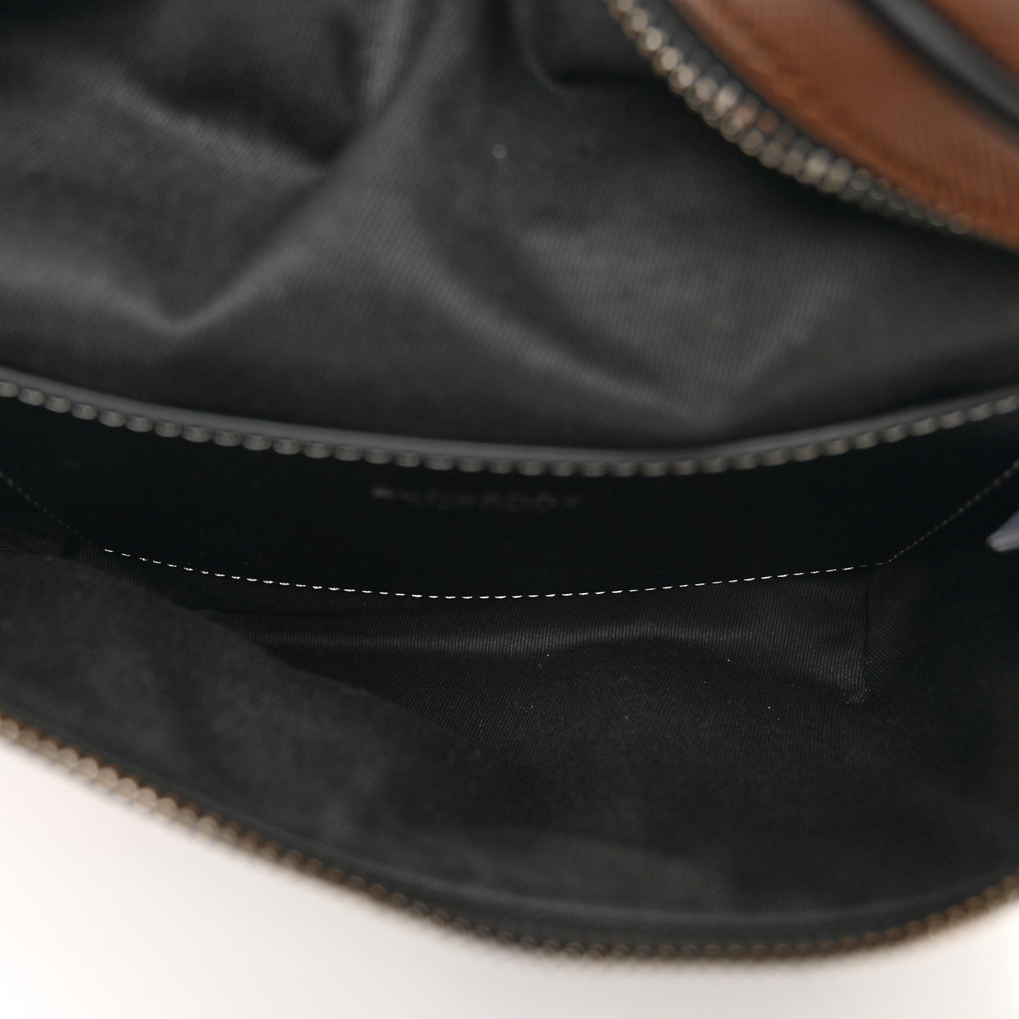 E-canvas Check Bum Bag Dark Birch Brown