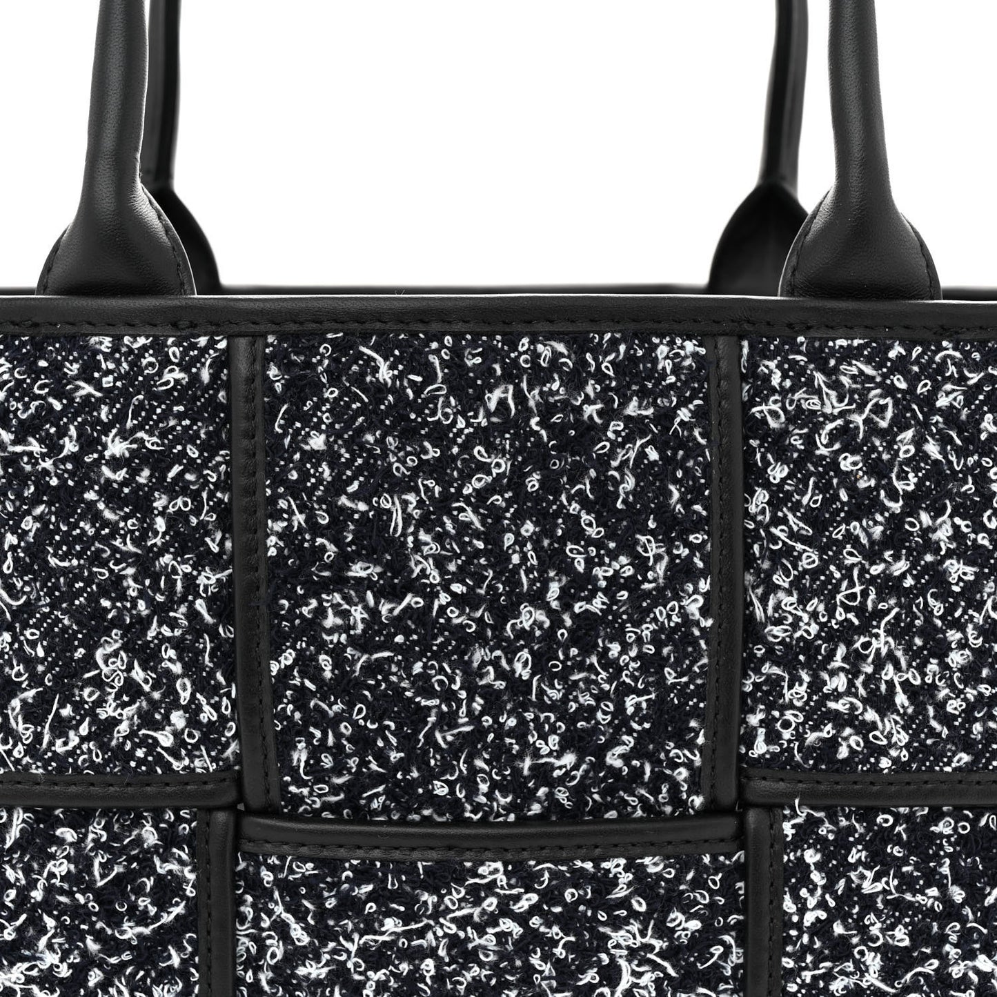 Denim Boucle Maxi Intrecciato Small Arco Tote Midnight Blue