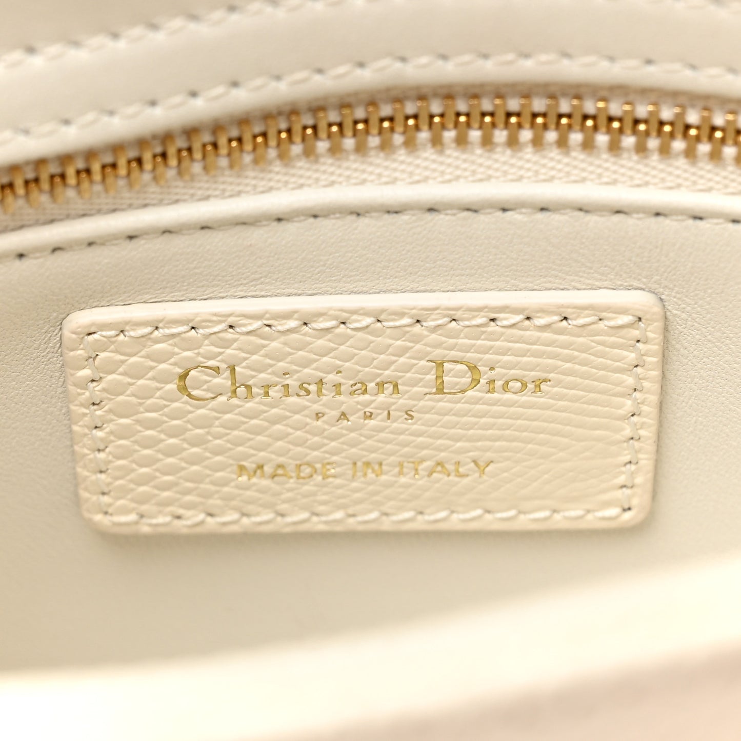 Lizard Mini Lady Dior White