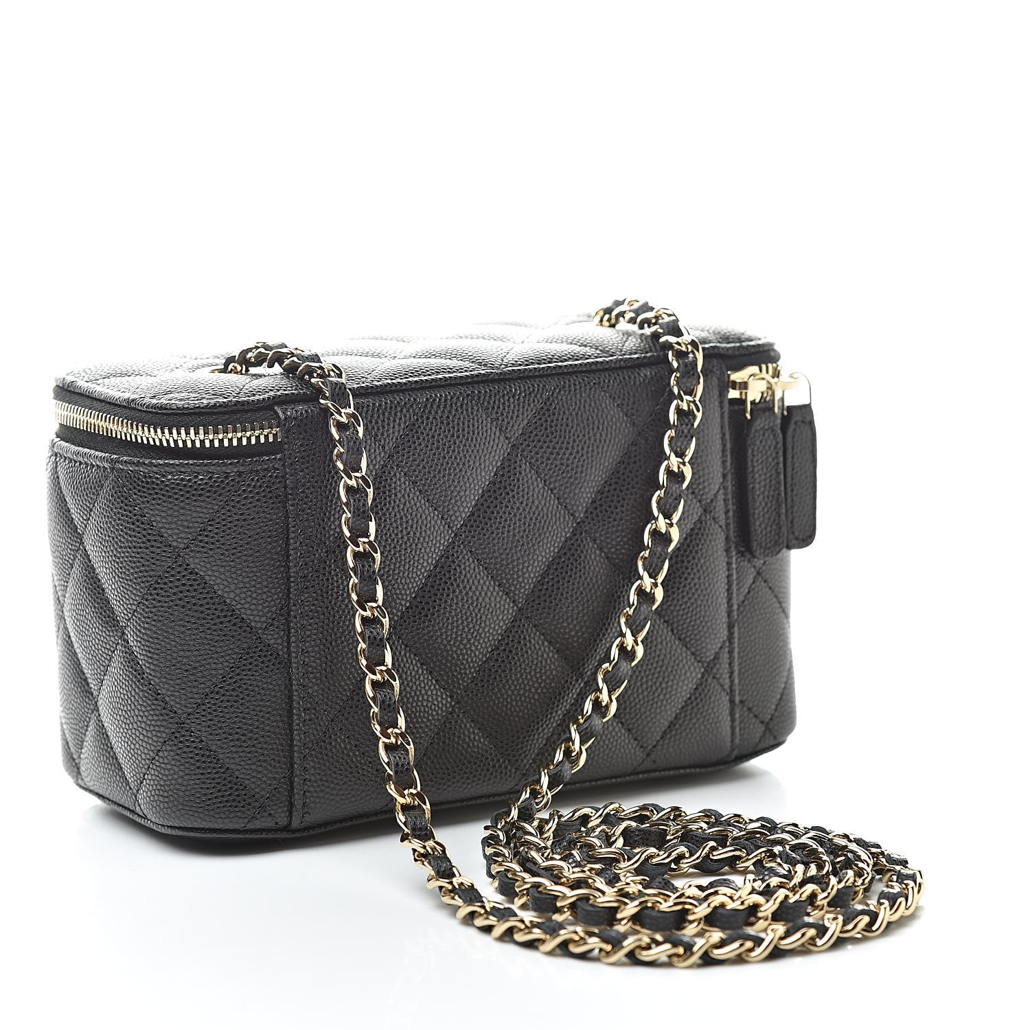 Chanel Caviar Quilted Small Vanity Case With Chain Black 3 of 11