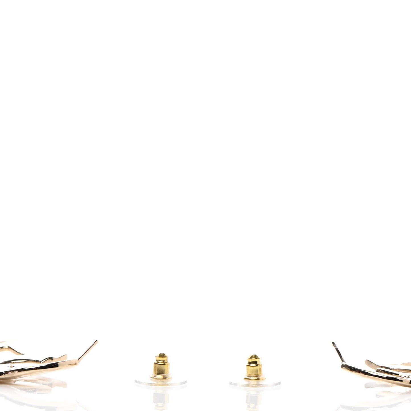 Metal CC Heart Coco In Love Hoop Earrings Gold