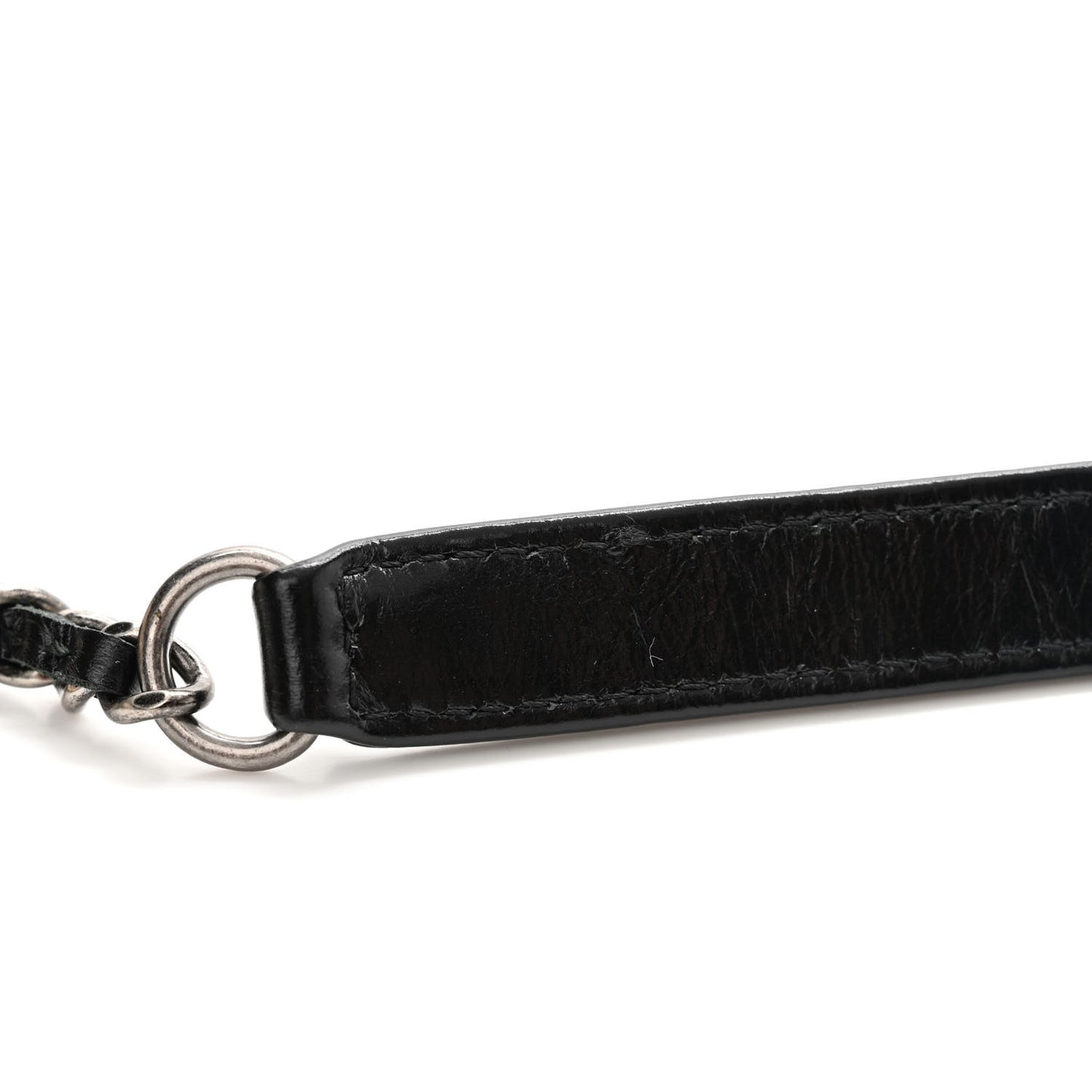 Aged Calfskin Quilted Small Gabrielle Clutch With Chain Navy Black