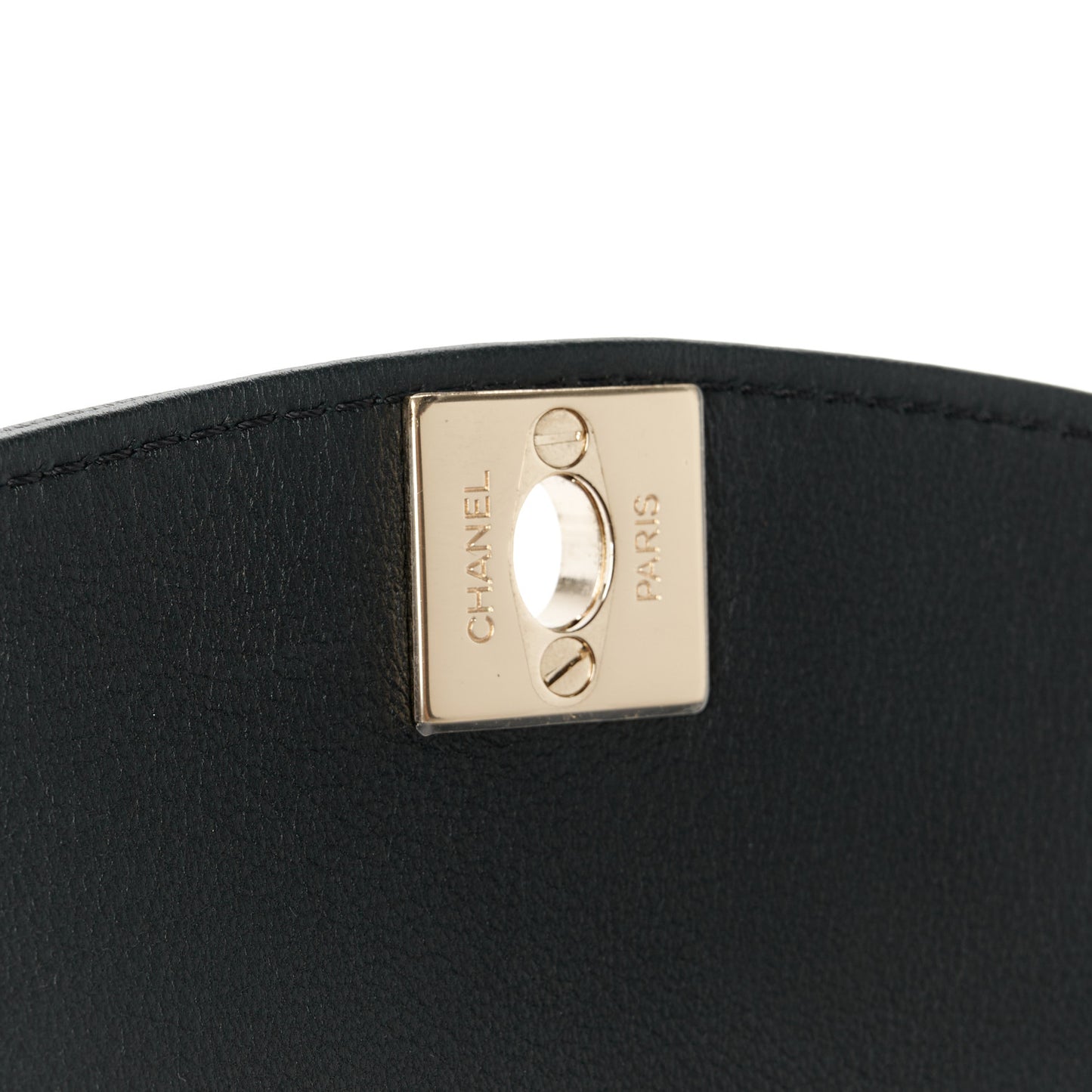 Lambskin Quilted Tassel Flap Camera Case Black