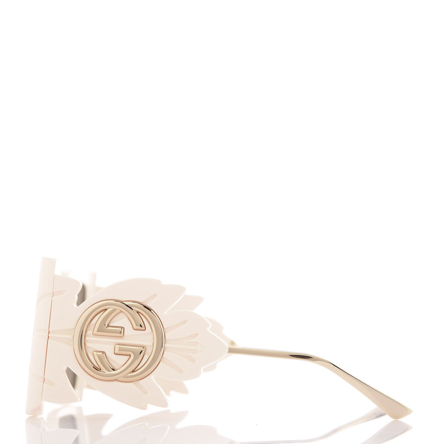 Acetate Square Frame Wing Sunglasses GG0535S Ivory